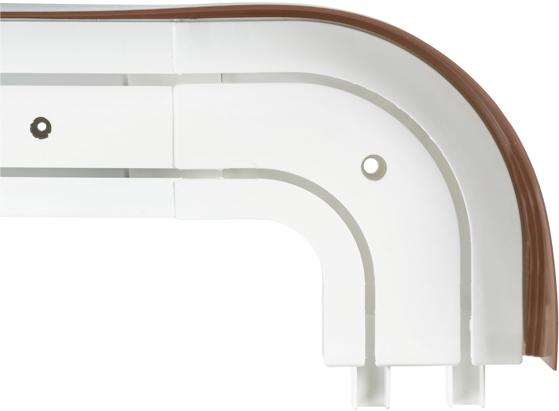 SN DECO GROUP Rail à rideaux »SH2« 2 läufig-läufig Fixmass Set 2-läufig,inkl. Rundbögen, Blende 5 cm, vorgebohrt, Innenlauf