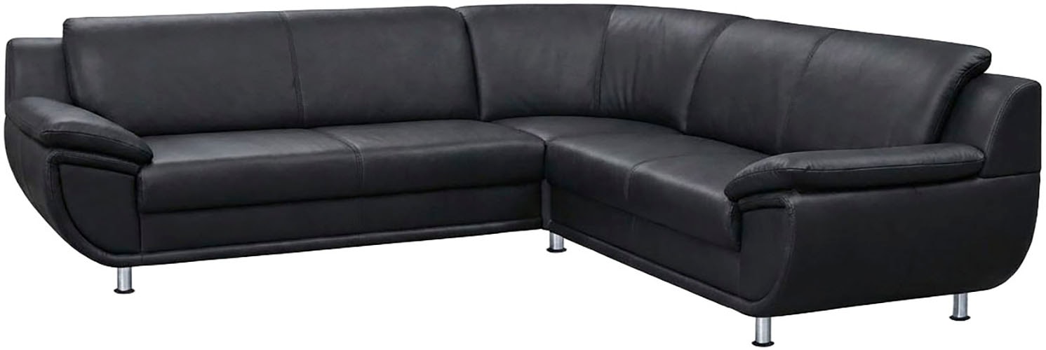 Image of TRENDMANUFAKTUR Ecksofa "Rondo 267 cm, elegant, bequem, Breite, L-Form, Chromfüsse" L-Form, wahlw.mit Federkern, Füsse chromfarben, Unser Dauertiefpreis