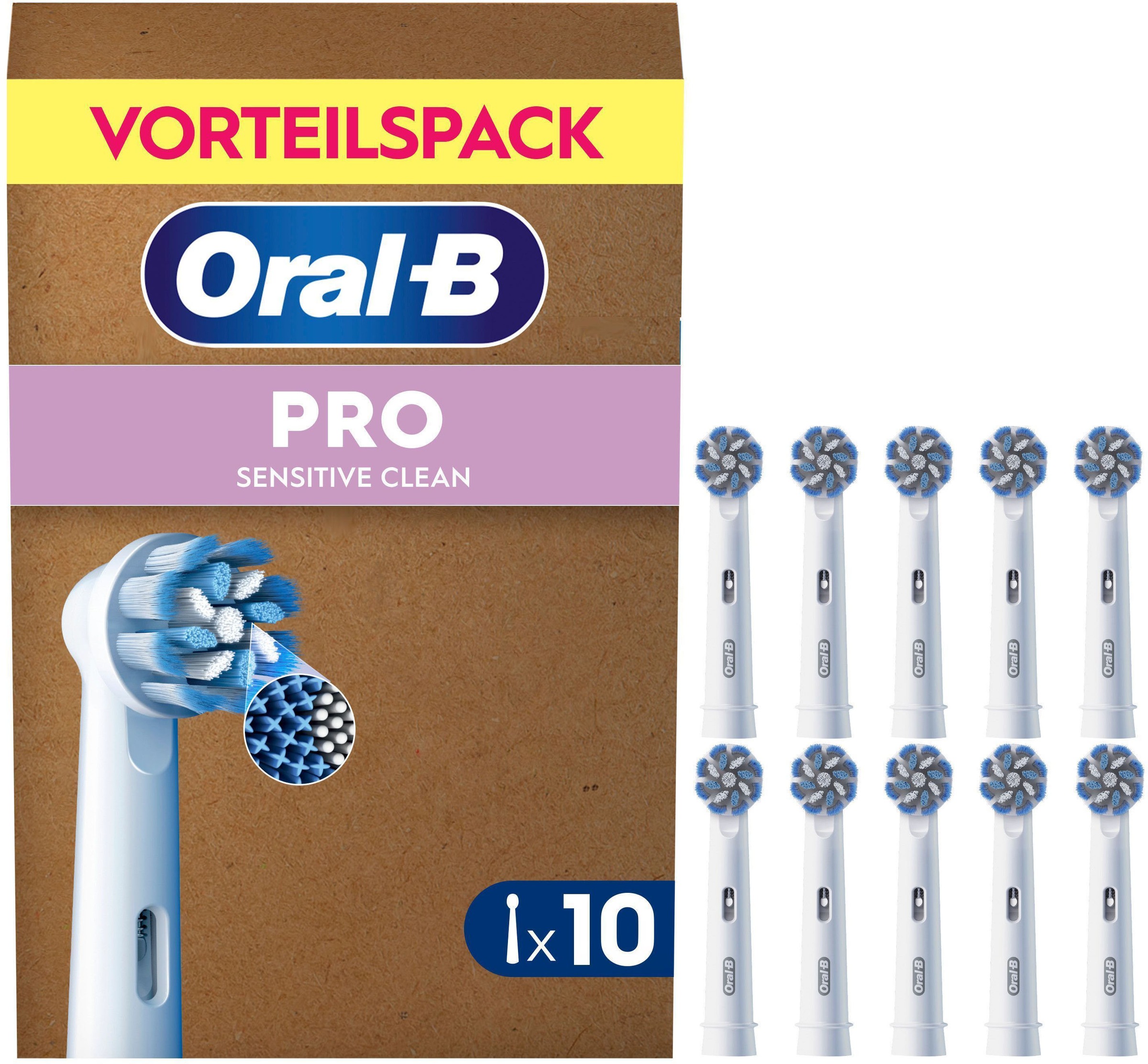 Image of Oral-B Aufsteckbürsten "Pro Sensitive Clean" X-förmige Borsten