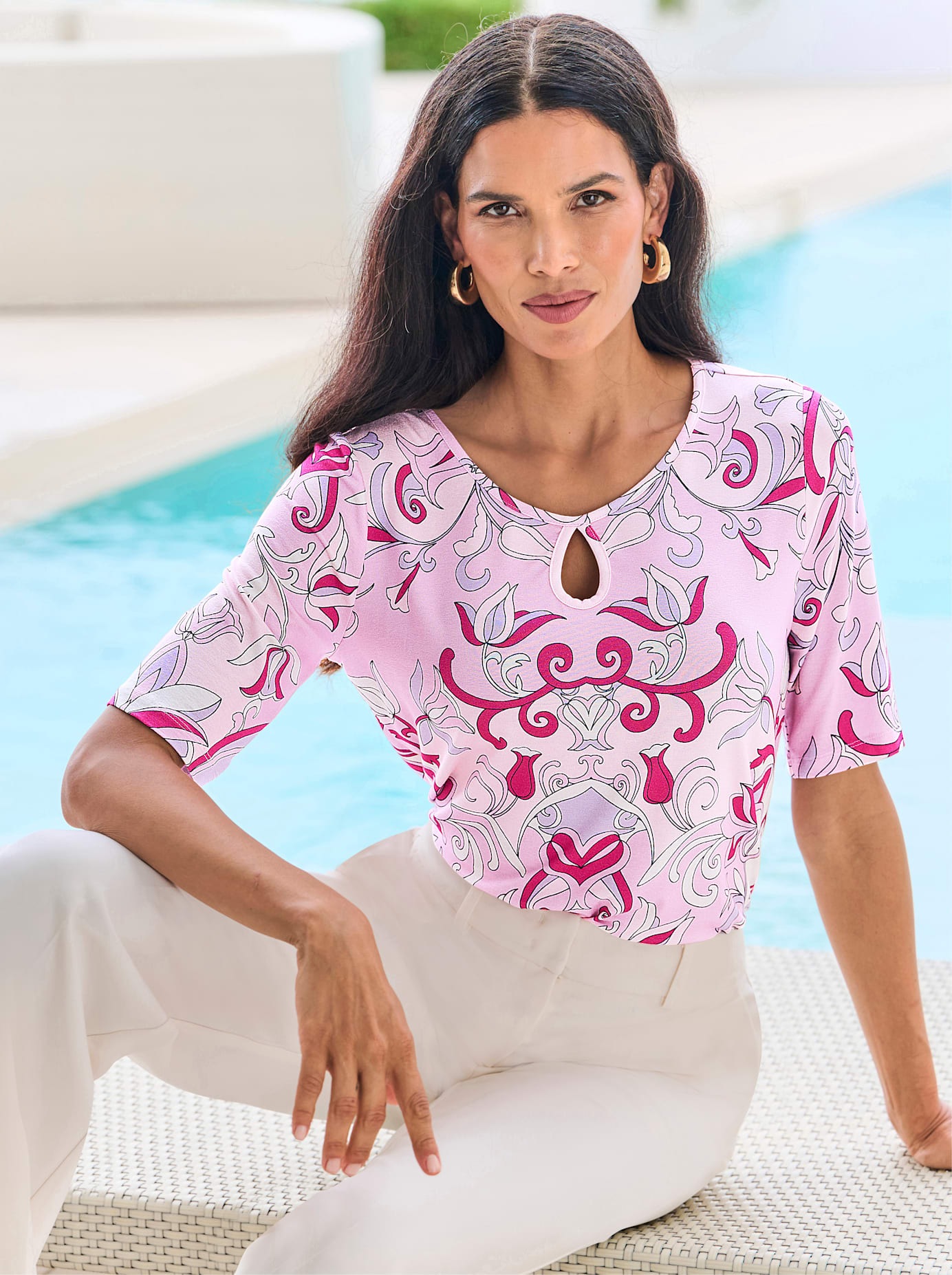 Image of heine Rundhalsshirt "Druck-Shirt" 1 tlg.