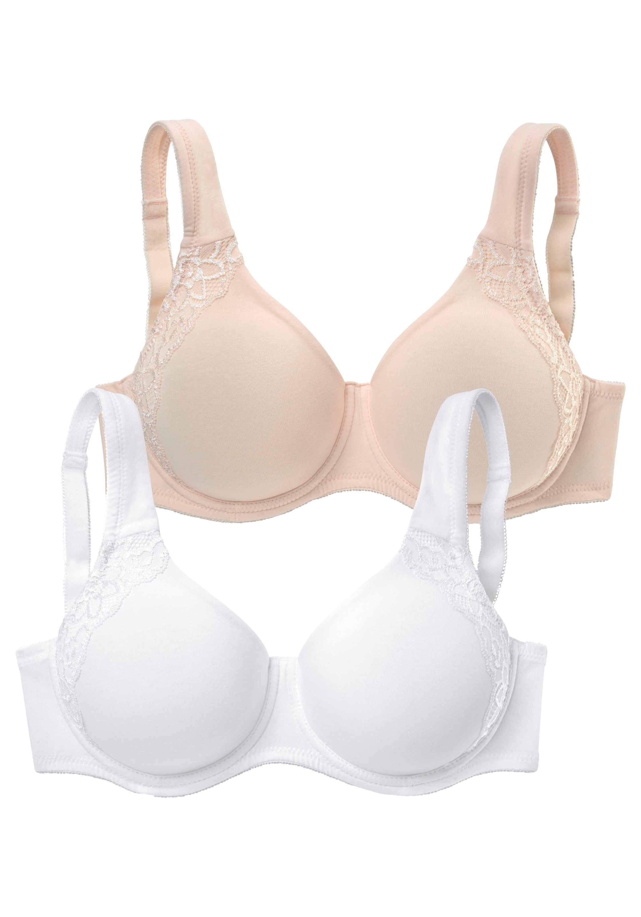 Stück), breiteren Bügel, kaufen Basic und ♕ Minimizer-BH, mit Cups doppellagigen mit Dessous (Packung, fleur Trägern, versandkostenfrei petite 2