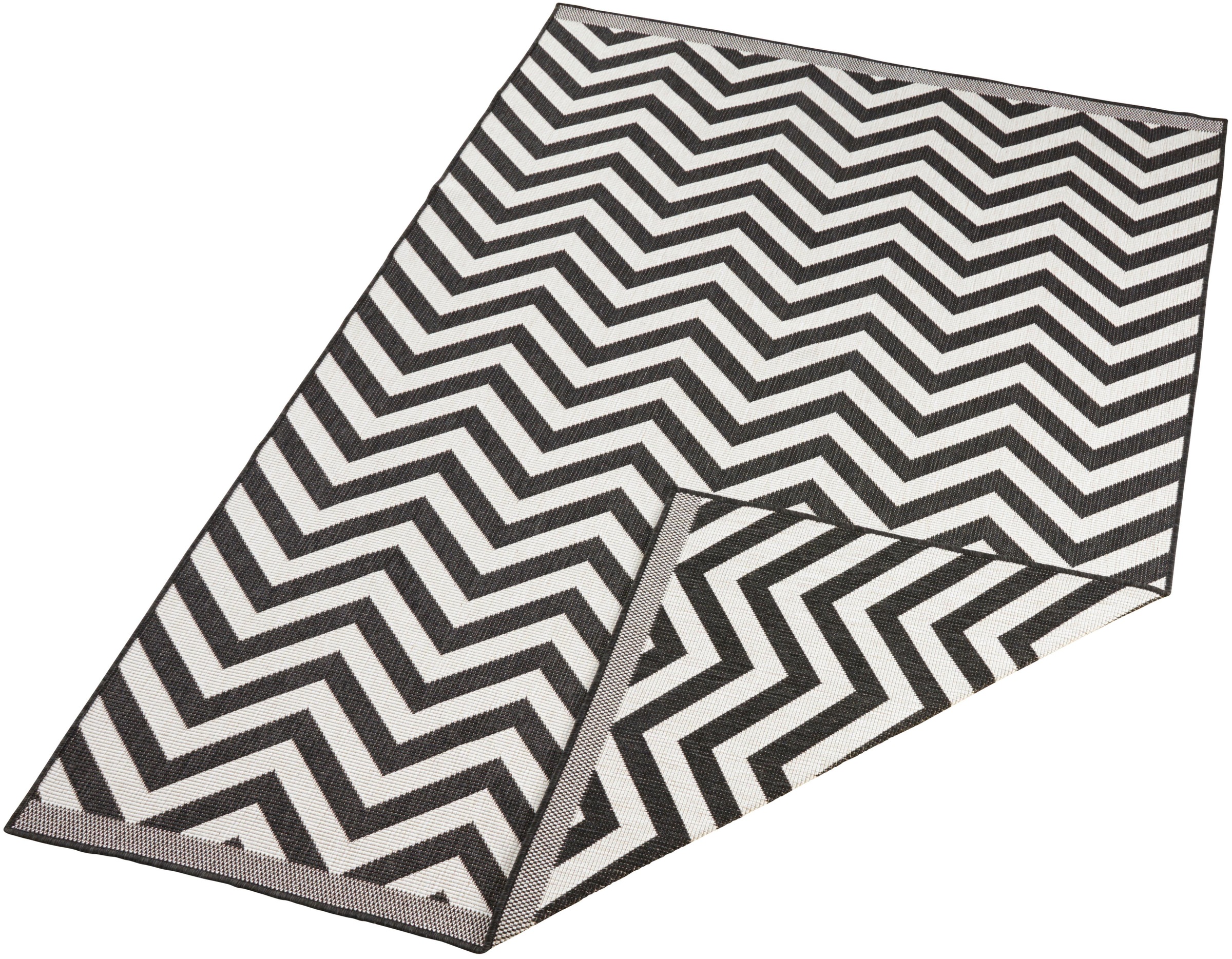 Image of NORTHRUGS Teppich »Palma«, rechteckig, 5 mm Höhe, In-und Outdoor geeignet, Wohnzimmer, Balkon, Terrasse, Garten, Robust, Pflegeleicht, Flachgewebe, Wendbar bei Ackermann Versand Schweiz