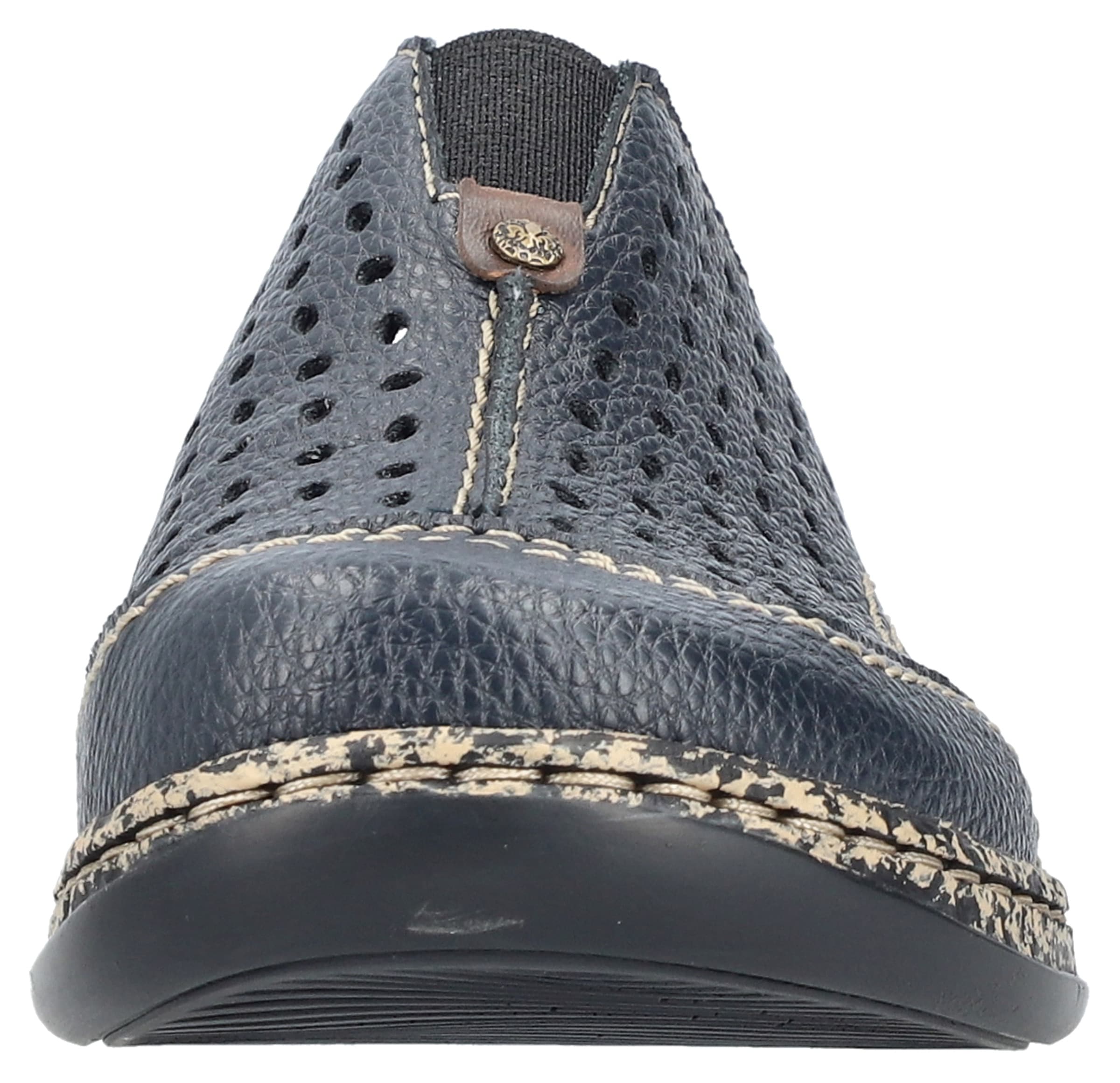 Rieker Sabot  Mocassin, chaussure d’intérieur, chaussure d’été avec perforations
