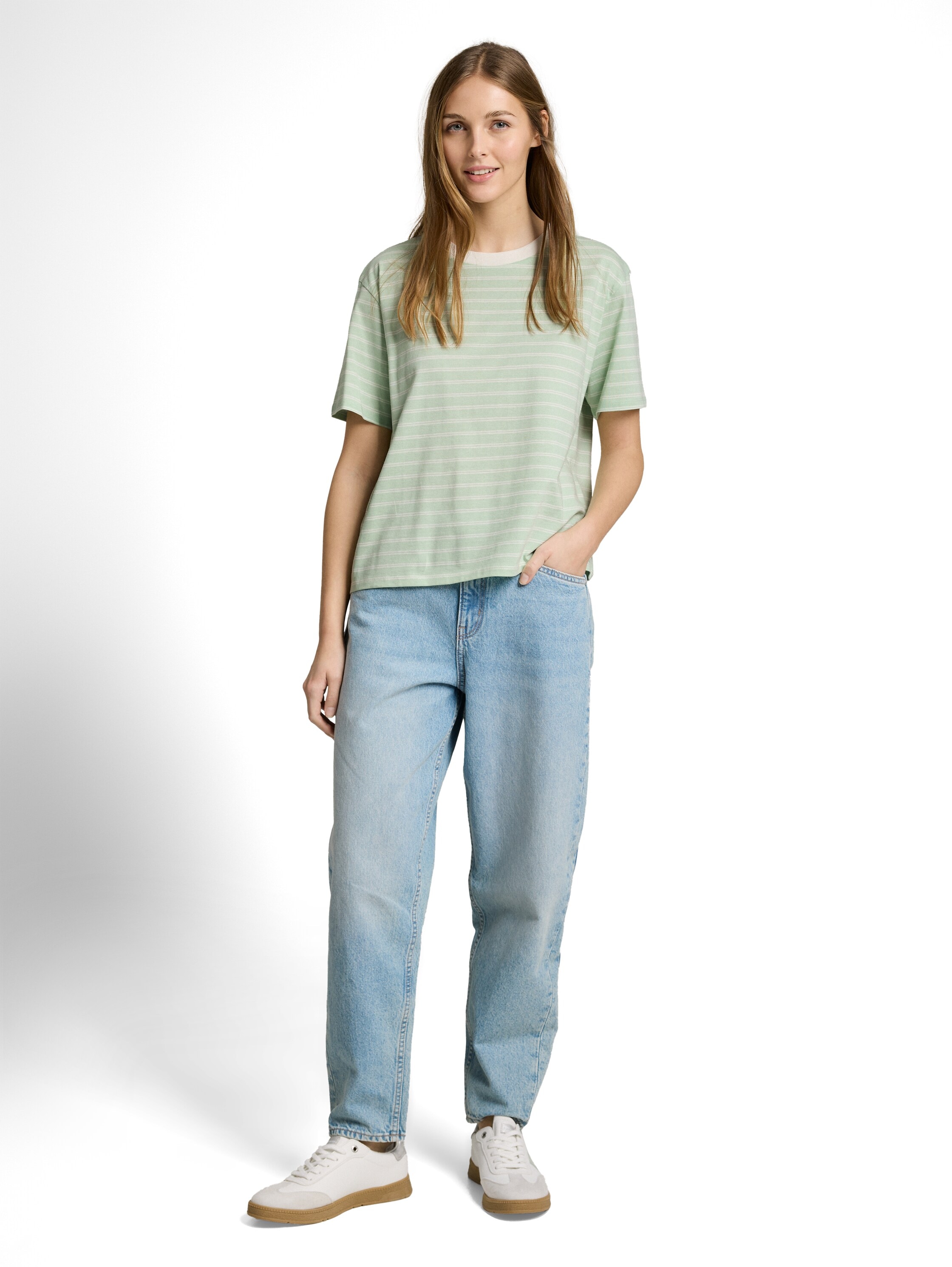 TOM TAILOR Denim T-shirt mit Streifen Muster