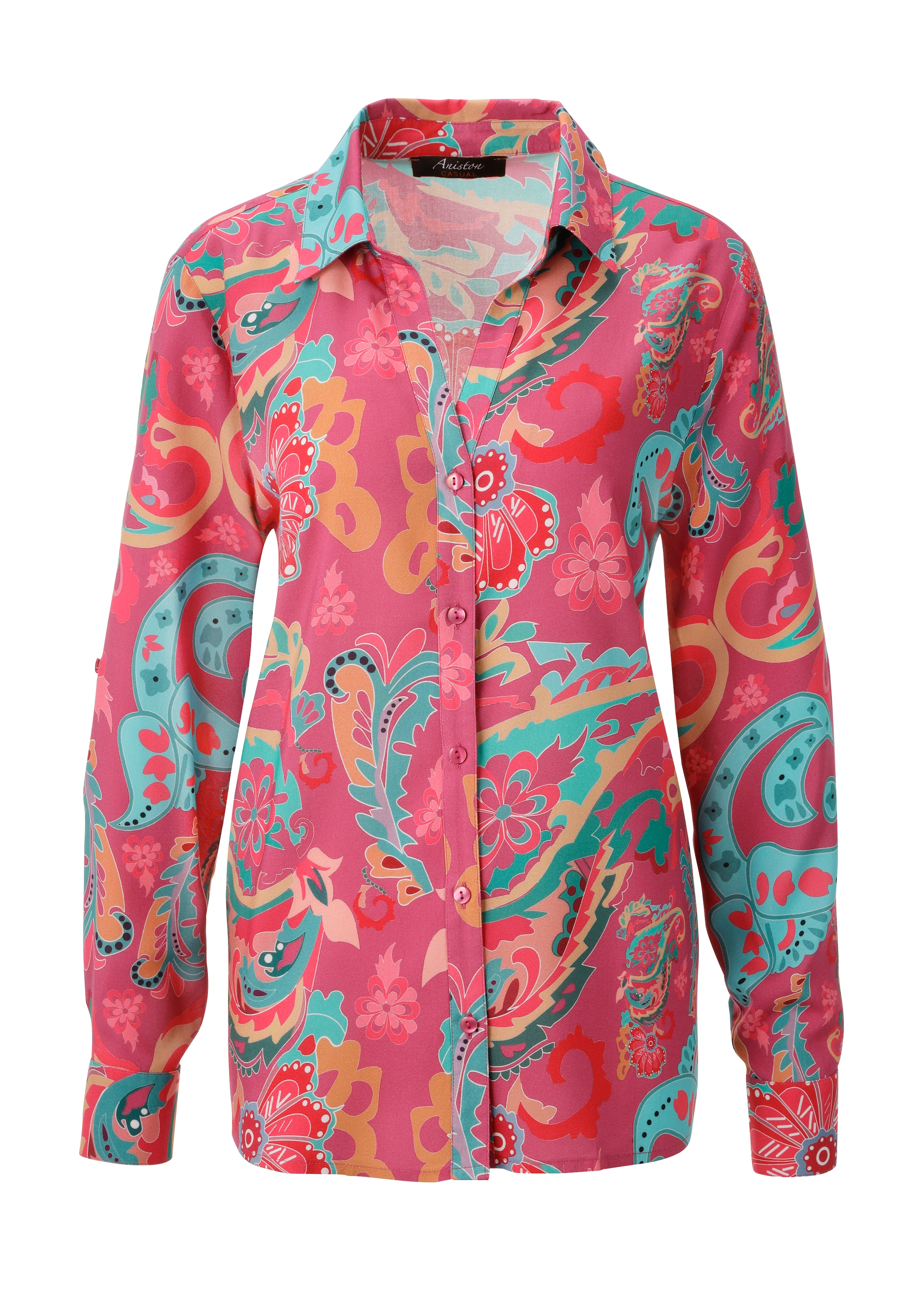 Aniston CASUAL Hemdbluse mit farbenfrohem, grafischen Druck - NEUE KOLLEKTION