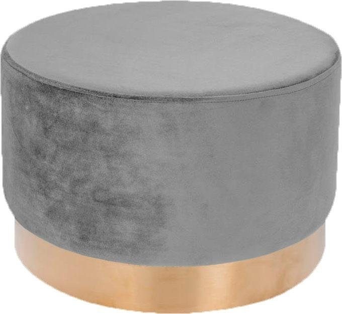 Kayoom Hocker »Nano 510, Hocker in stilvollem Design,weiche Schaumstoff-Sitzfläche«, (1 St.), Golz Akzente, mit pflegeleichtem Stoffbezug, grosse runde Form