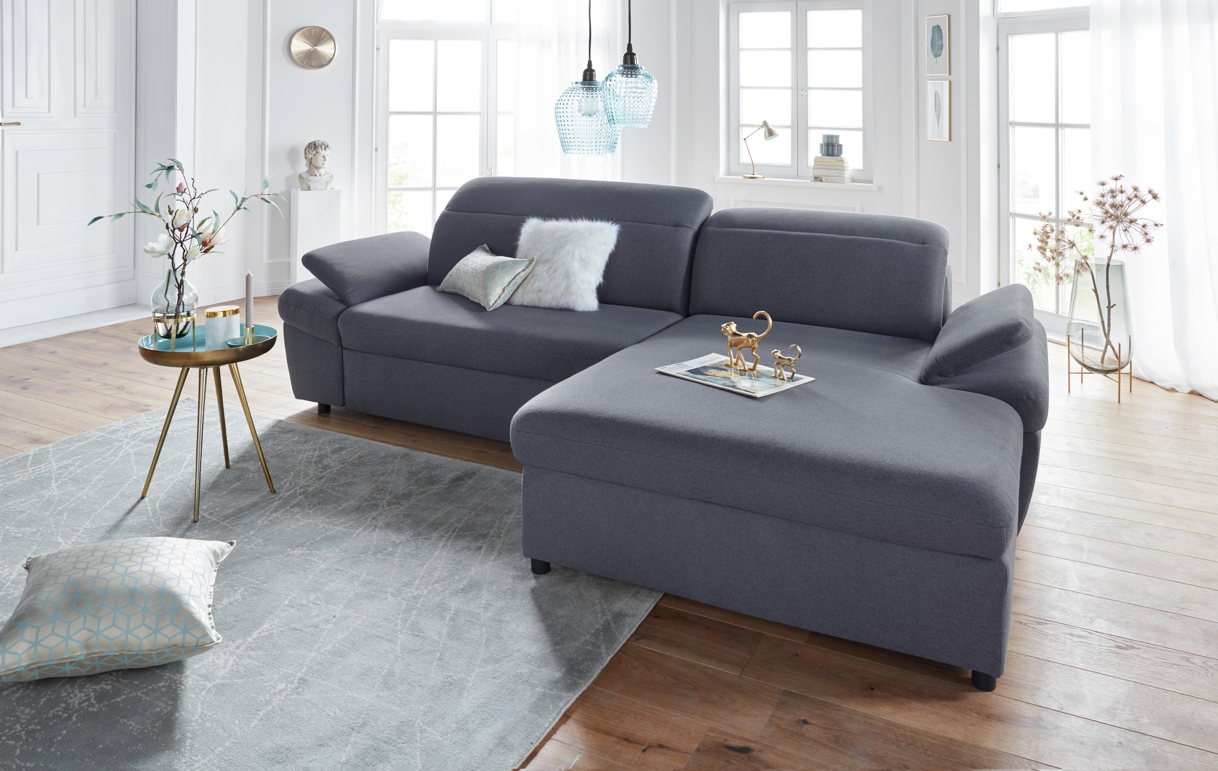 Image of exxpo - sofa fashion Ecksofa "Kyoto, inkl. Kopfteil- und Armteilverstellung, hoher Sitzkomfort" wahlweise mit Bettfunktion und Bettkasten, hochwertige Bezüge, L-Form