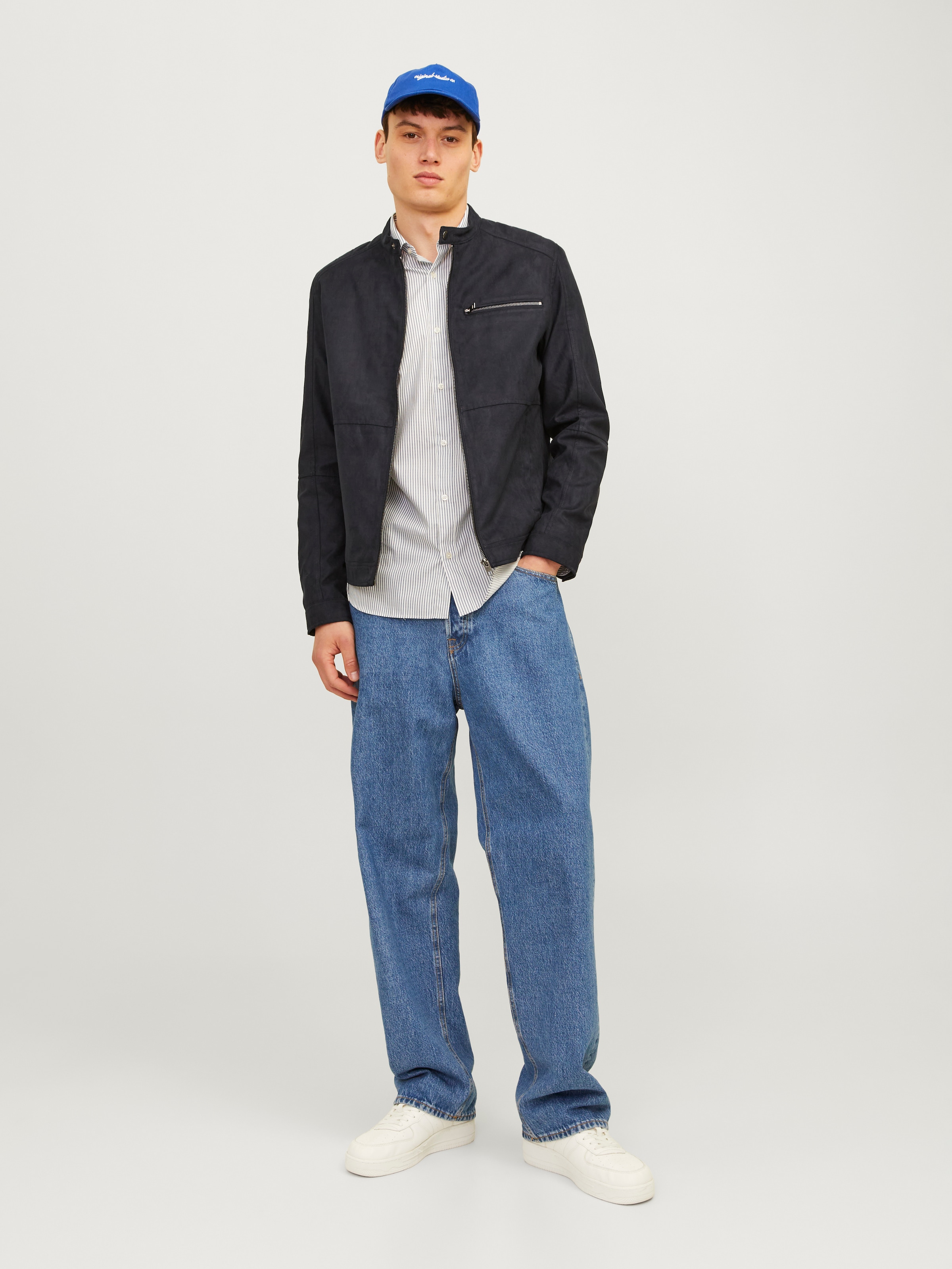 Jack & Jones Veste de motard »JJEDYLAN mit wasserabweisender Funktion« ohne Kapuze unifarben, modisch, regular fit, Polyester