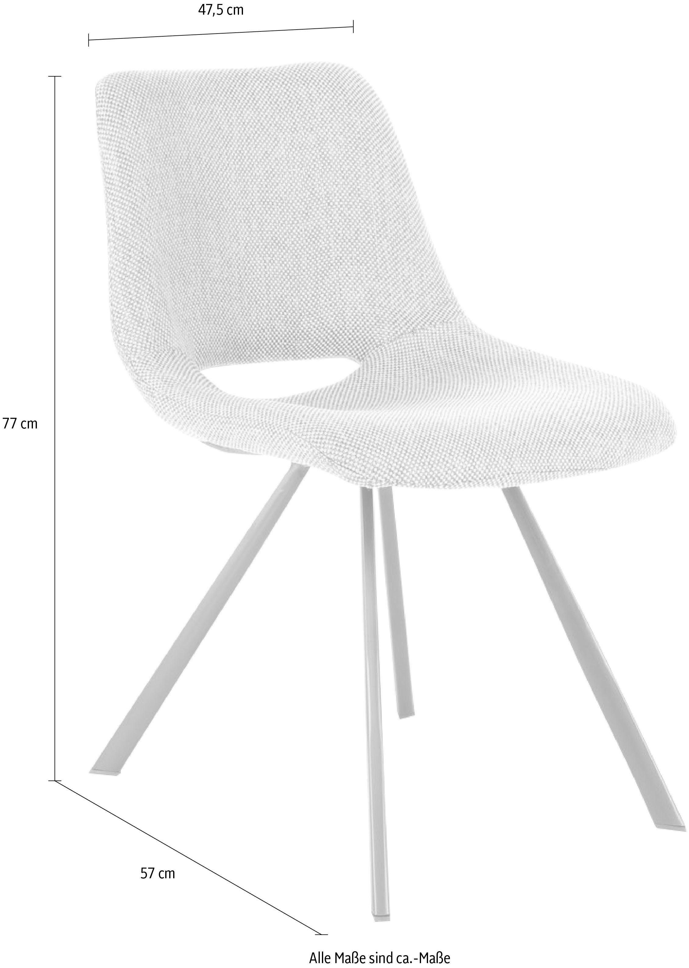 Kayoom Chaise »Josephine 325 2er-Set , zeitloses Design, mit geometrischer Aussparung« (Set) 2 cuispflegeleicht, schlicht, weiche Polsterung für angenehmes Sitzgefühl