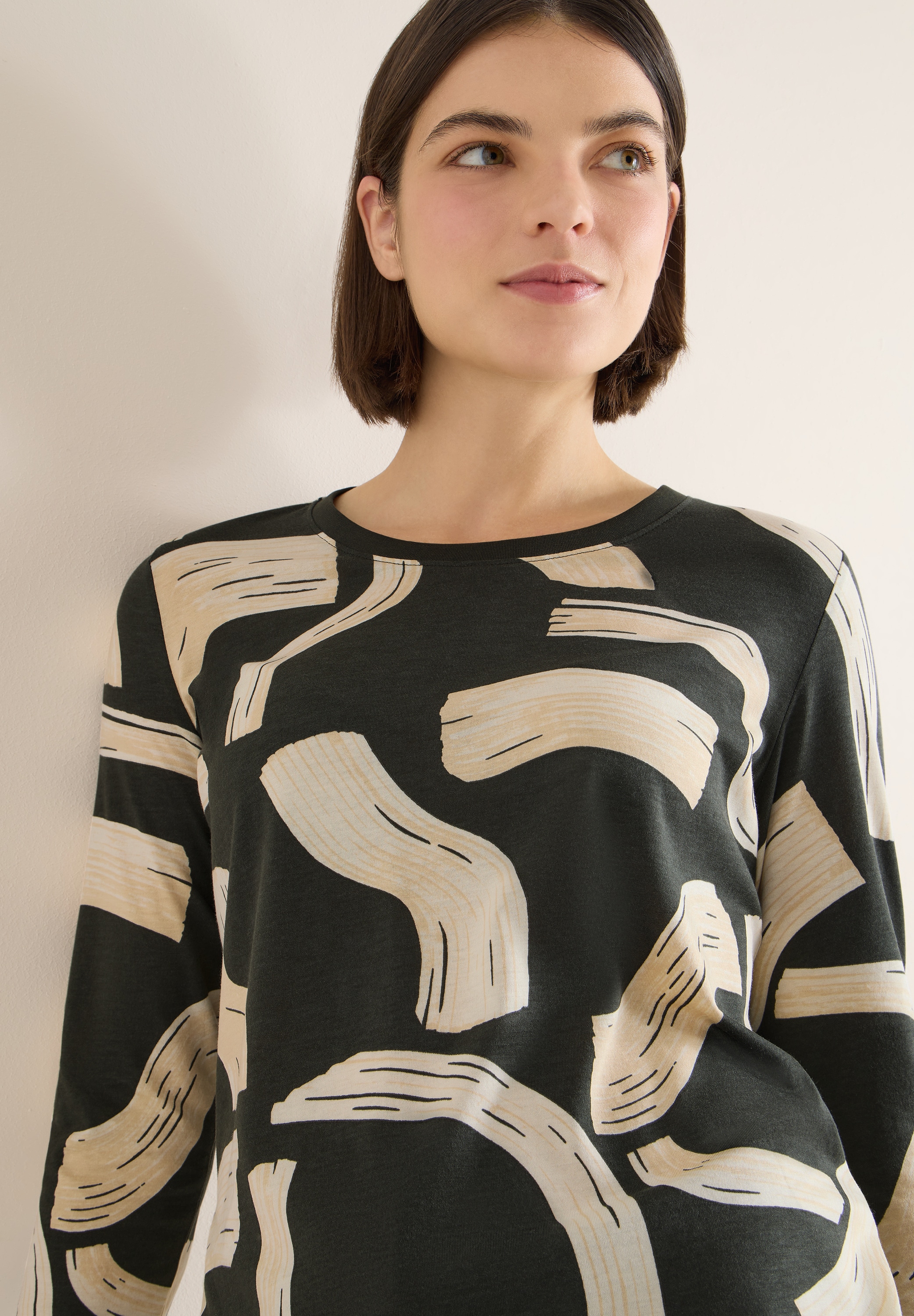 Image of Cecil Langarmshirt mit graphischem Muster