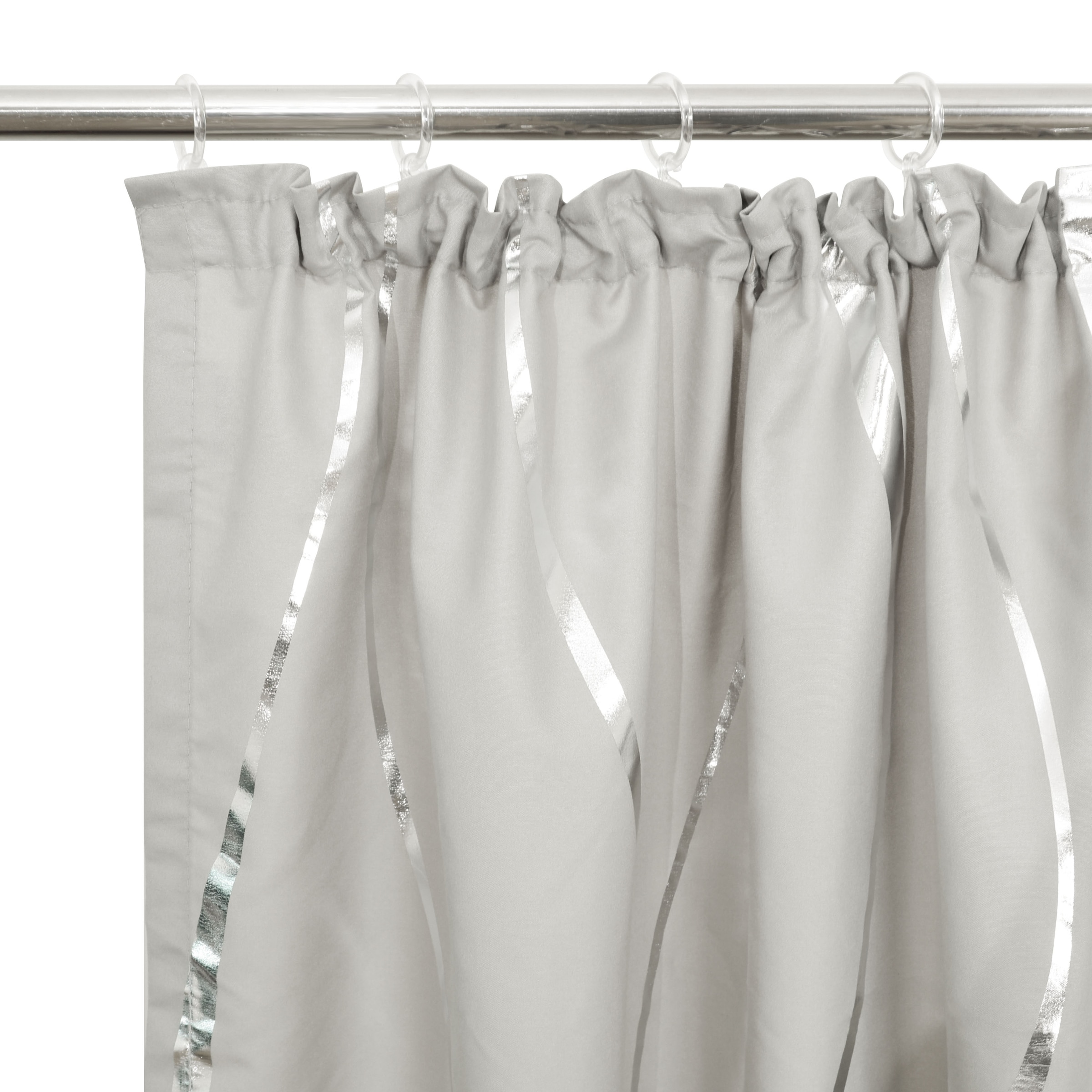 GOODproduct Rideau »Quinnton« Bande volante 2 cuis tlg. accents métalliques, ruban froncé, beau tissu, moyen-léger