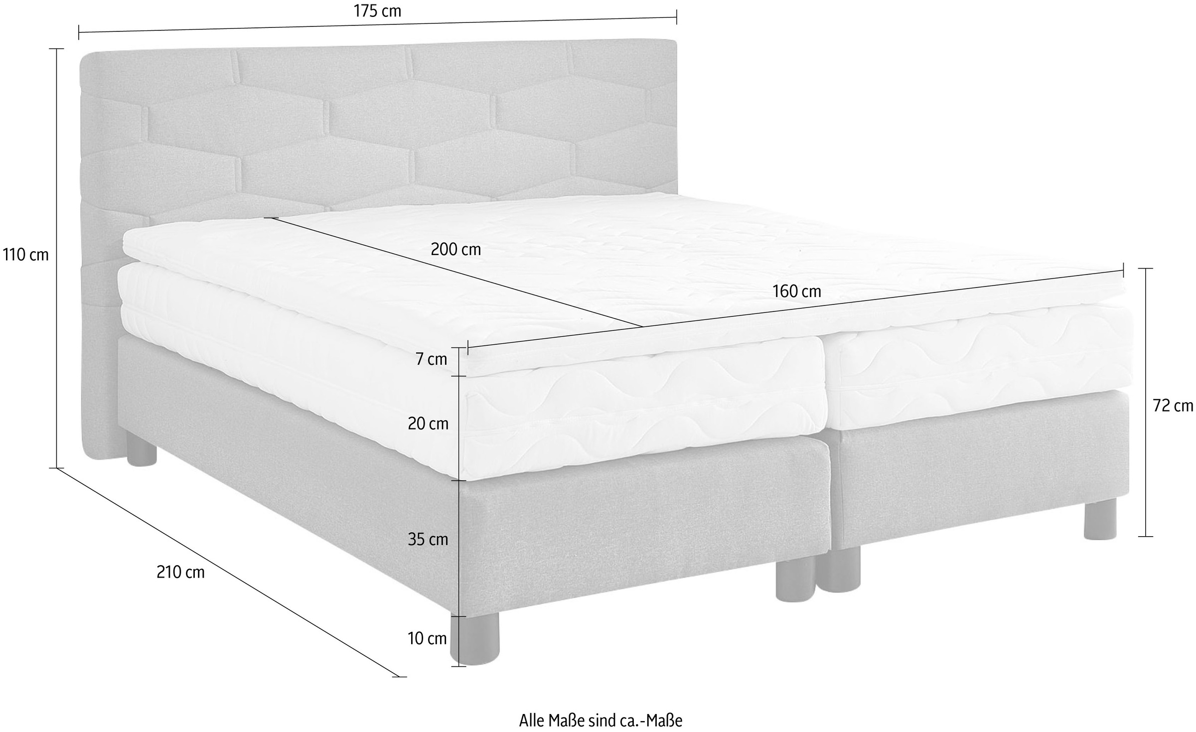 Westfalia Schlafkomfort Boxspringbett, wahlweise mit Topper