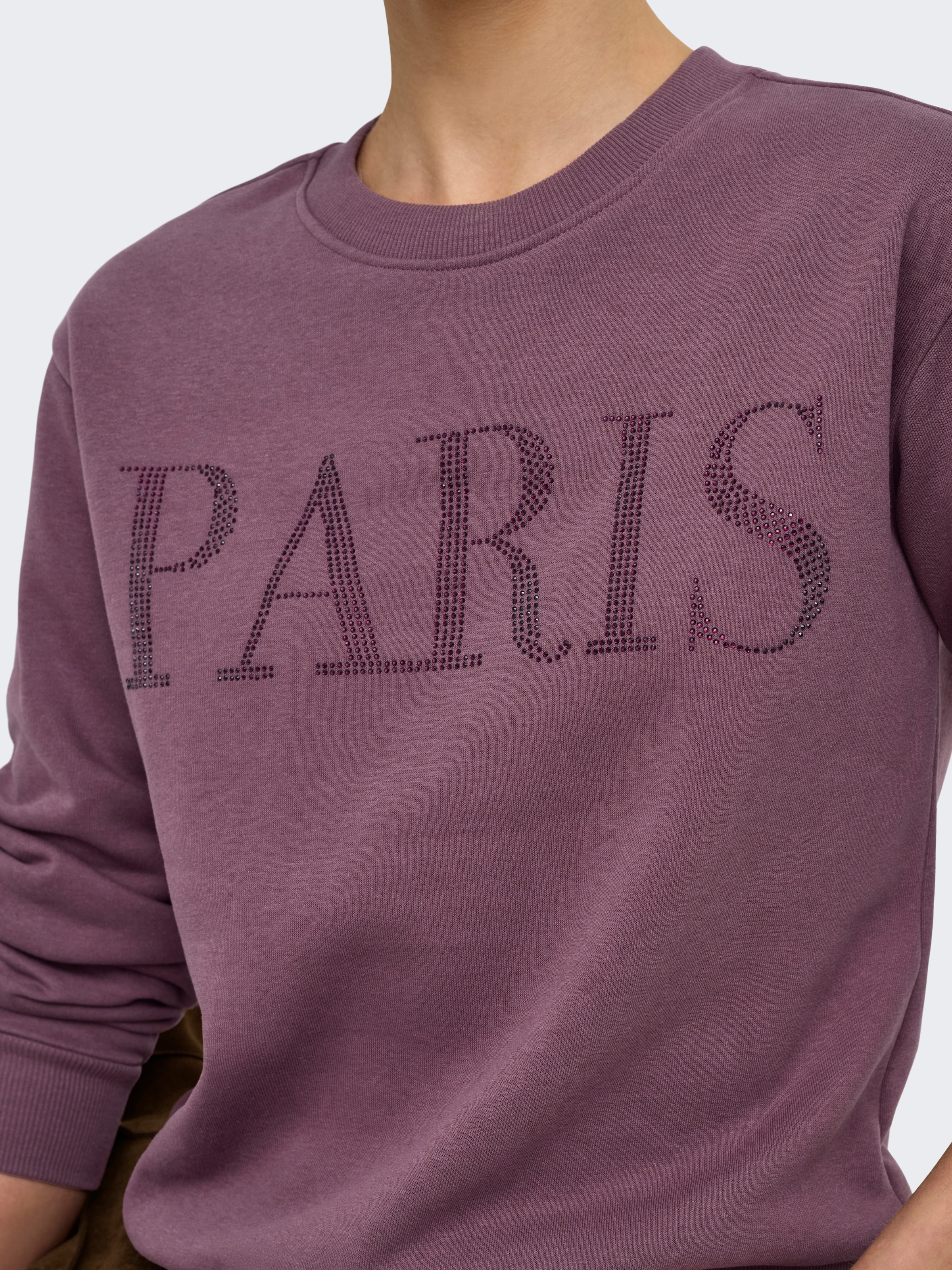 JDY Sweat-shirt »JDYPARIS L/S EMB SWEAT JRS NOOS«, mélange coton, coupe régulière

