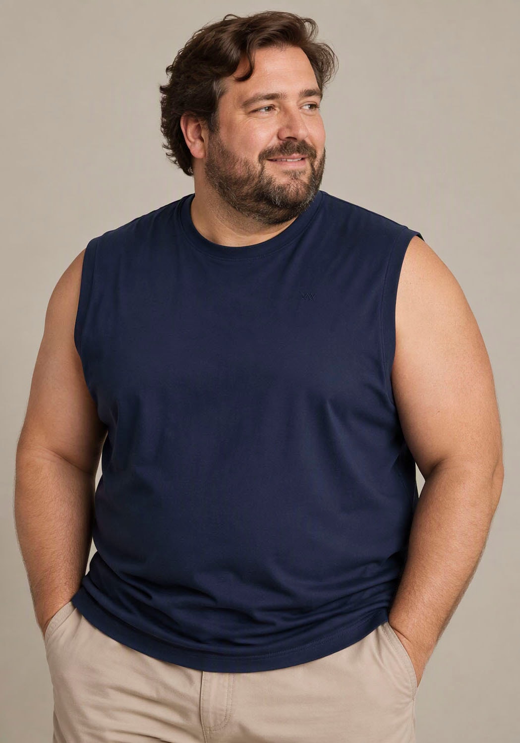 Image of Mans World Plus Muscleshirt "auch in Grosse Grössen bis Gr. 7XL Bauch-Fit" 2er-Pack, Regular Fit, Rundhalsausschnitt, Rippbündchen am Rumpfabschluss