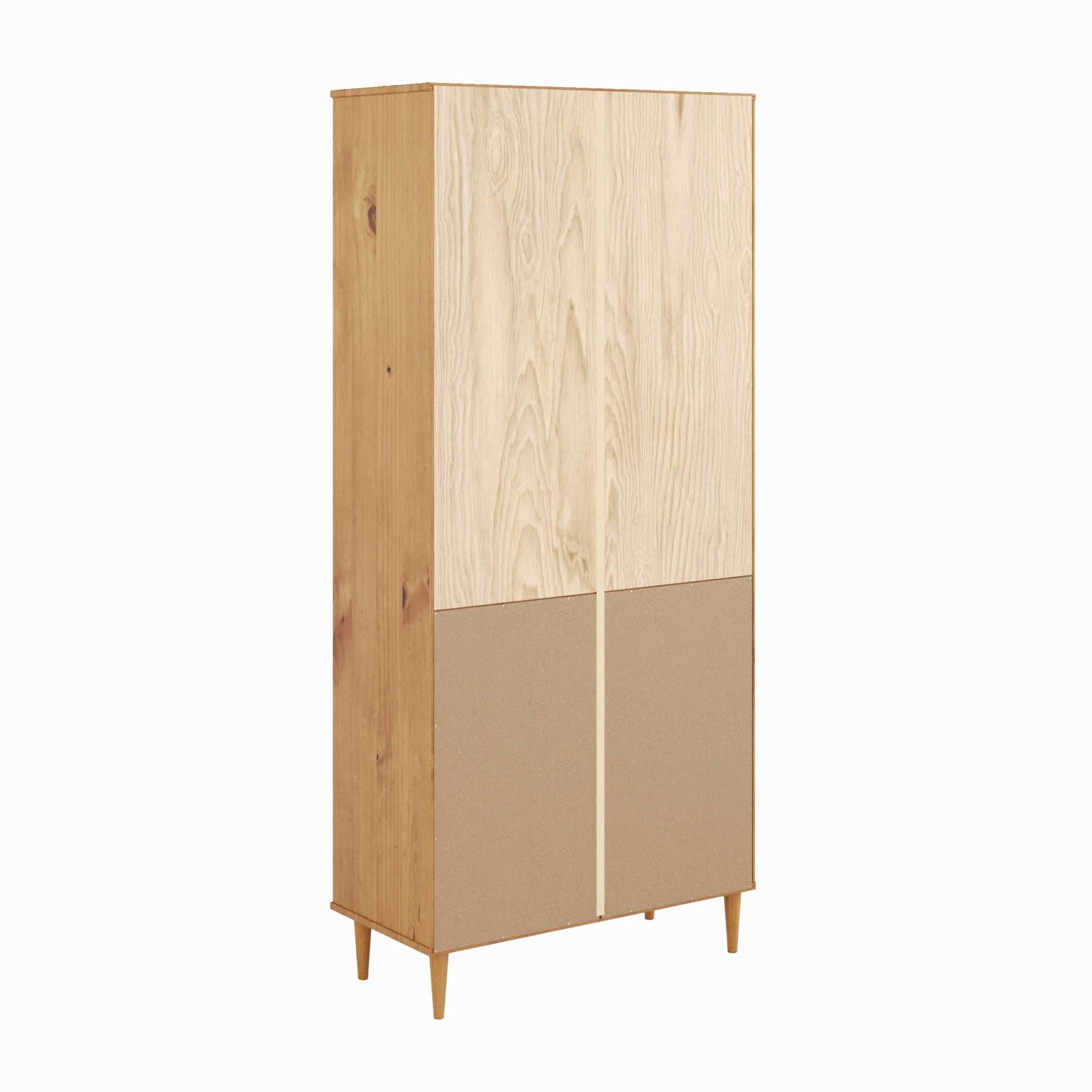 GOODproduct Vitrine »Malmedy Front mit gefrästen Rillen« aus massivem Kiefernholz, Push-to-open, FSC, Breite 80 cm, Höhe 180 cm
