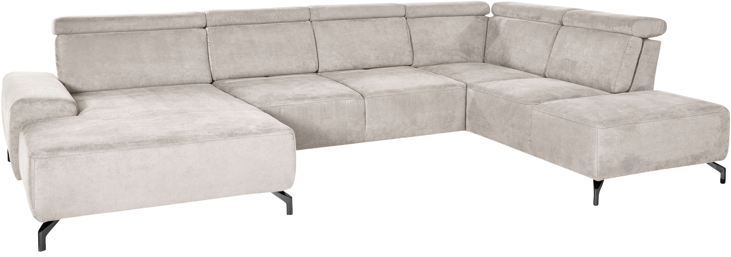 Image of sit&more Wohnlandschaft "Gizeh U-Form" 12 cm Fusshöhe, inklusive Sitztiefenverstellung und Kopfteilverstellung
