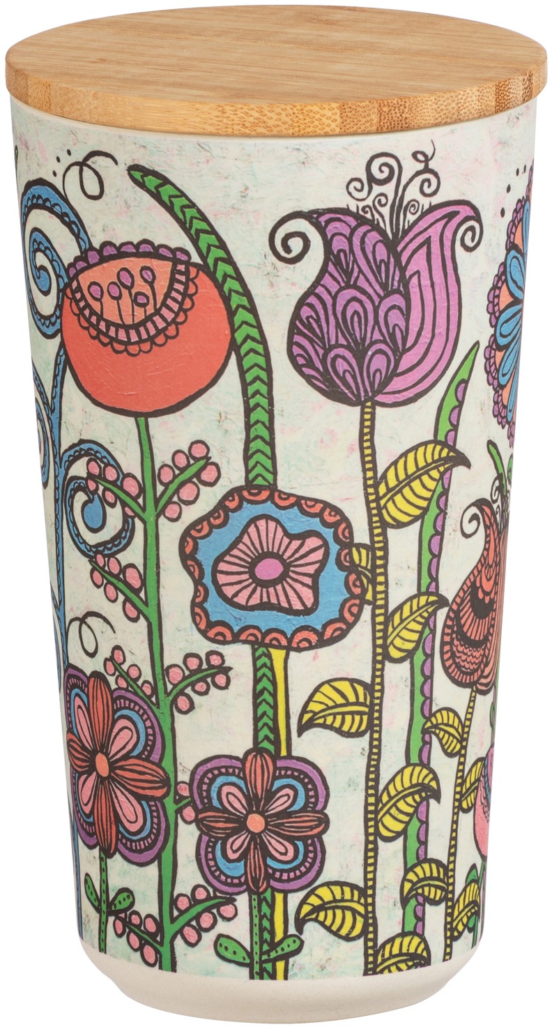 Image of WENKO Aufbewahrungsdose »Flowers«, 0,95 Liter, aus hochwertigem Bambus bei Ackermann Versand Schweiz
