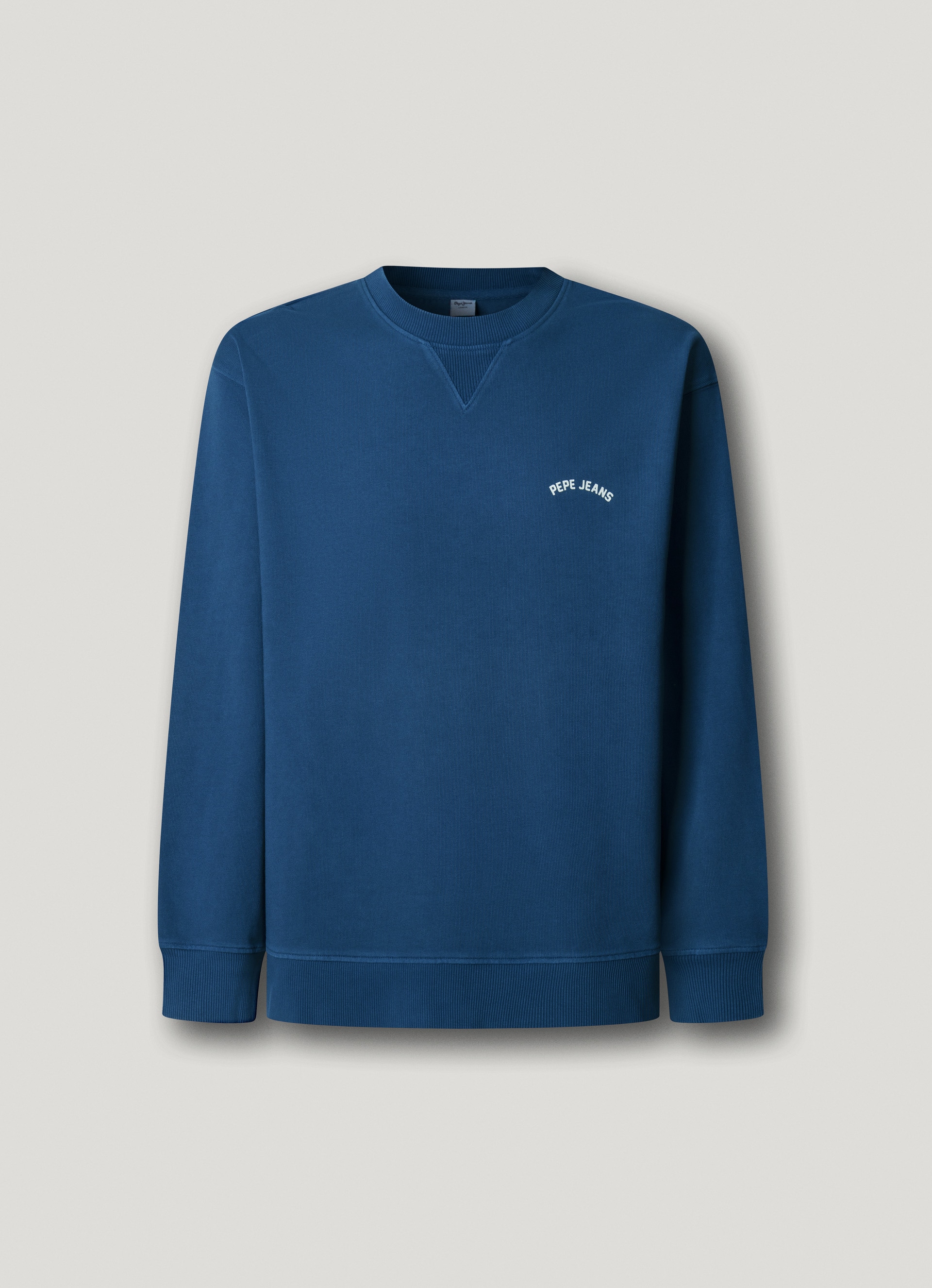 Pepe Jeans Sweat-shirt »JOHN CREW«, mit Rippeinsatz am Rundhals, Logoschriftzug
