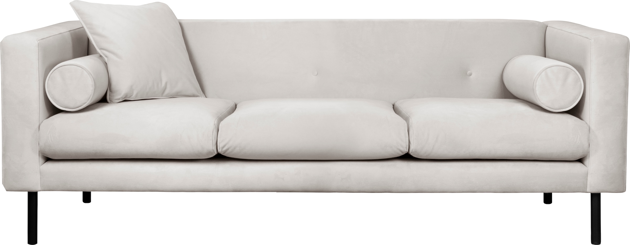 Guido Maria Kretschmer Home&Living 3-Sitzer »Lillibeth Designsofa mit Wellenunterfederung, Masse B/T/H: 218/74/83 cm«, Zierkissen als Wendekissen, Bezug Samtoptik oder Cord
