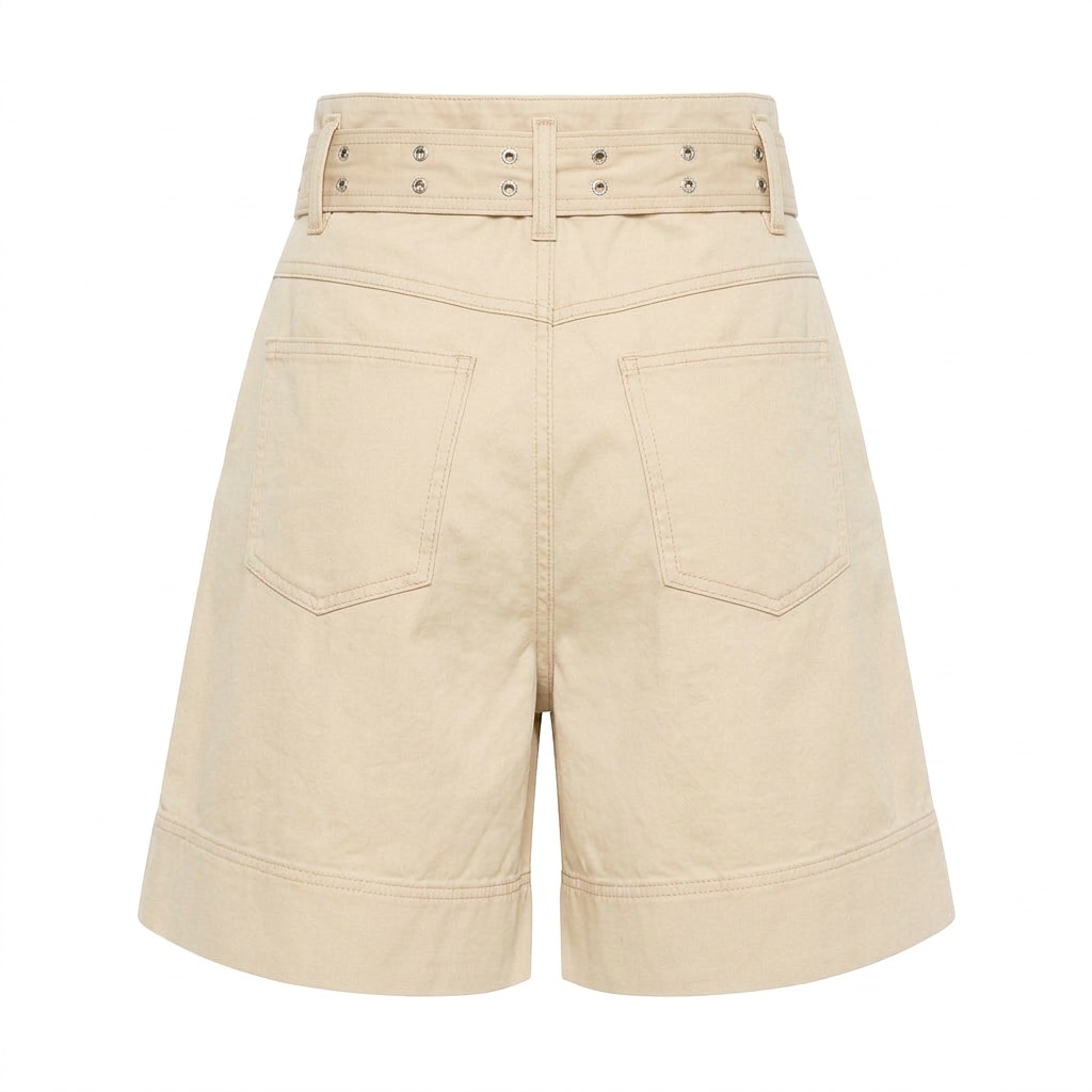 BOSS ORANGE Short »Tulina Premium Damenmode«  avec ceinture à œillets, style paperbag