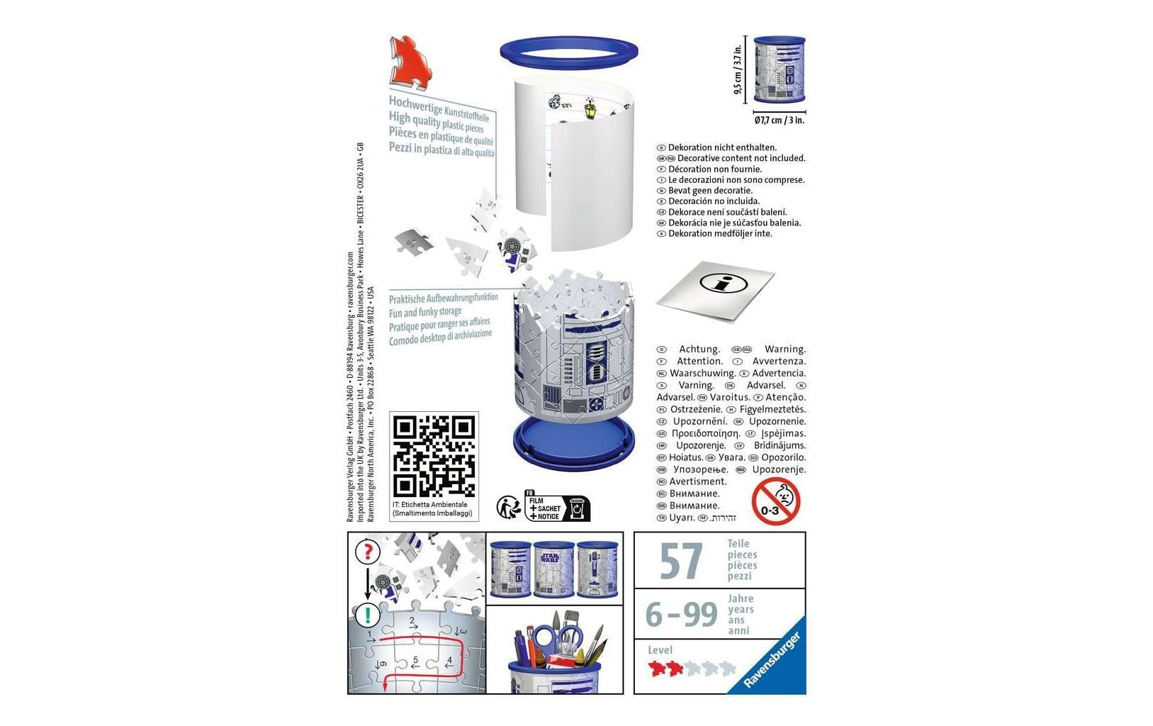 Ravensburger 3D-Puzzle »Utensilo – Star Wars R2D2«, (57 tlg.)