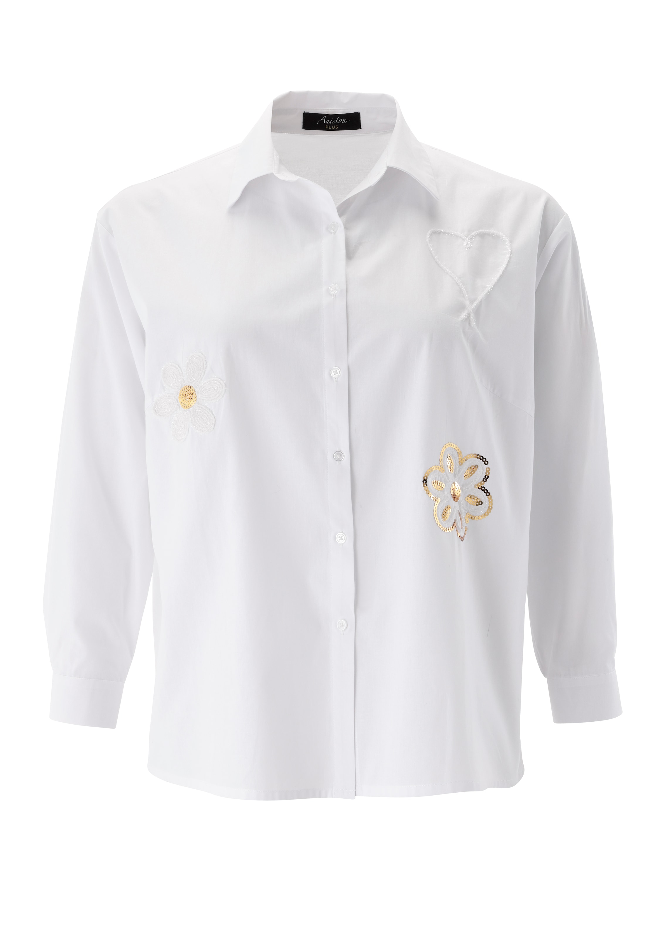 Aniston PLUS Hemdbluse mit edlen Applikationen - NEUE KOLLEKTION
