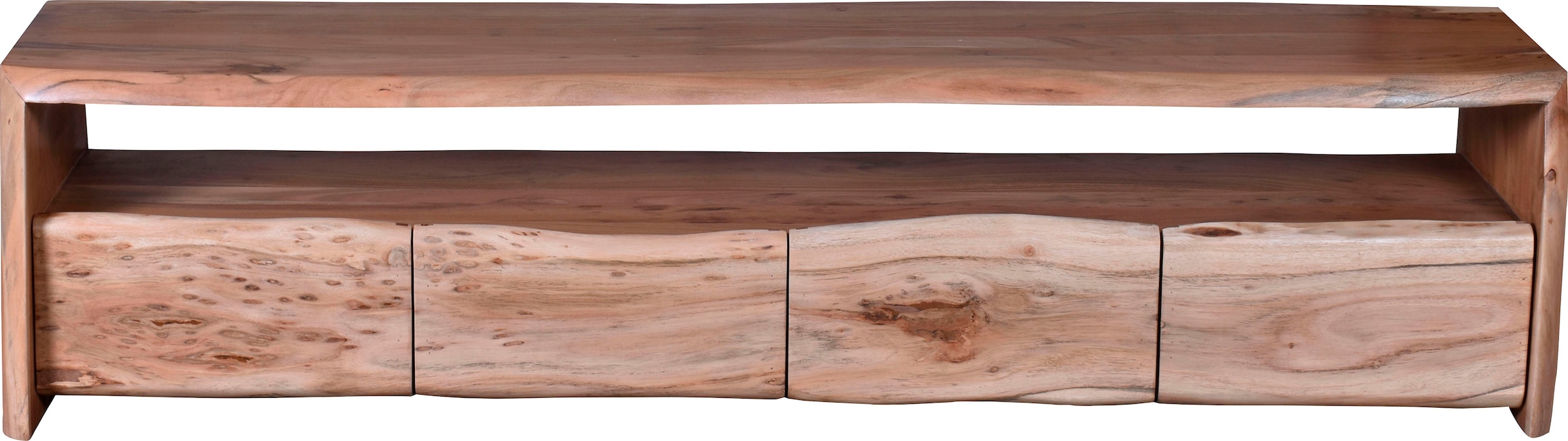 SIT Table basse »Massives TV‑Board aus Akazienholz mit natürlicher Baumkante« Commode avec bord naturel, largeur 190 cm
