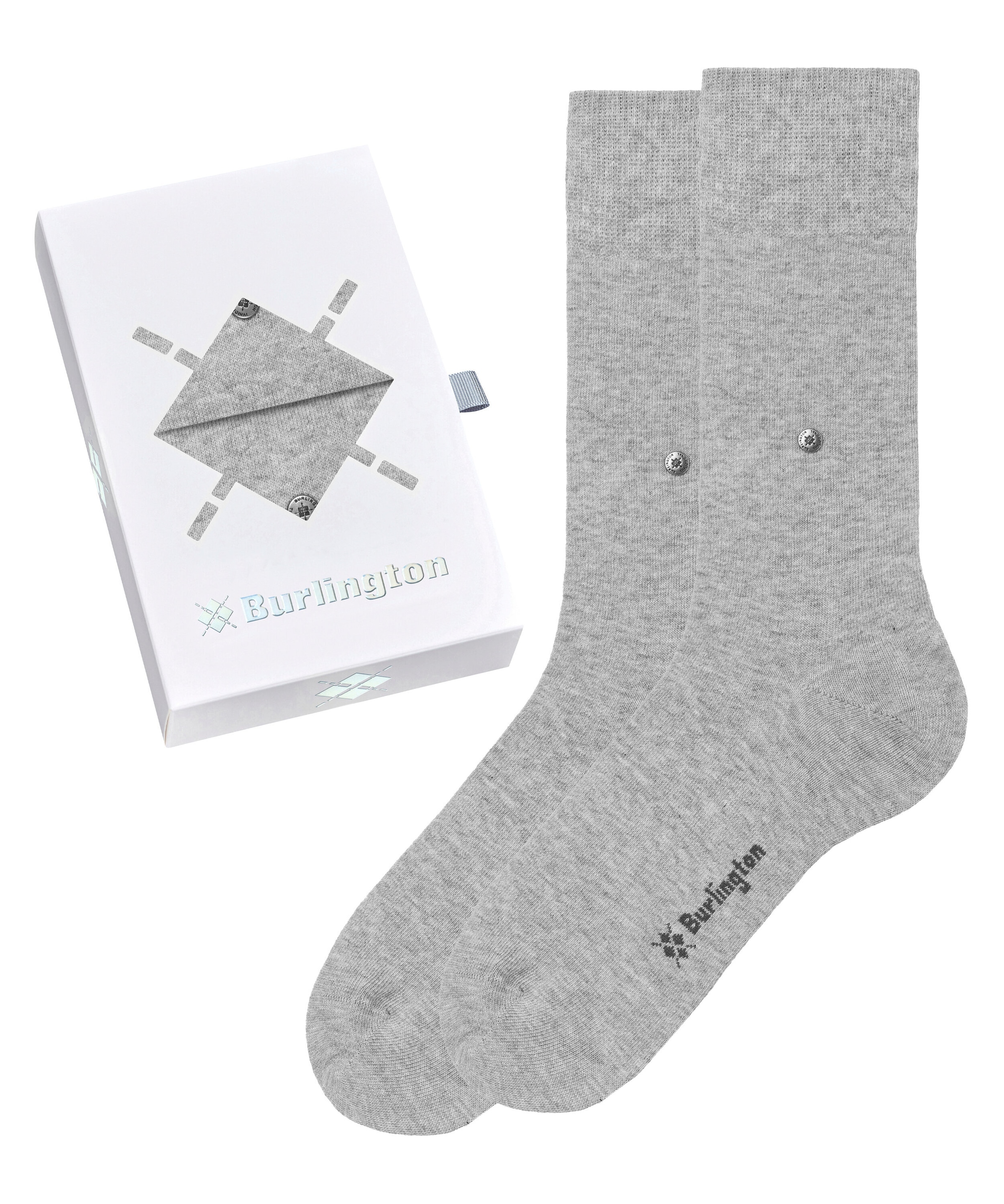 Burlington Chaussettes »Basic Gift Box« 2 paires,  Taille unique 36-41, uni, clip Burlington, boîte cadeau