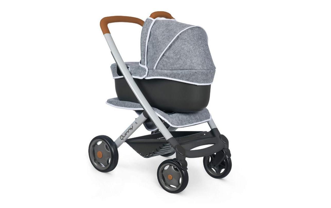 Smoby Puppenwagen »Quinny 3in1 - Grau«, (Ausstattung: Zubehörkorb/-netz, Babywanne)