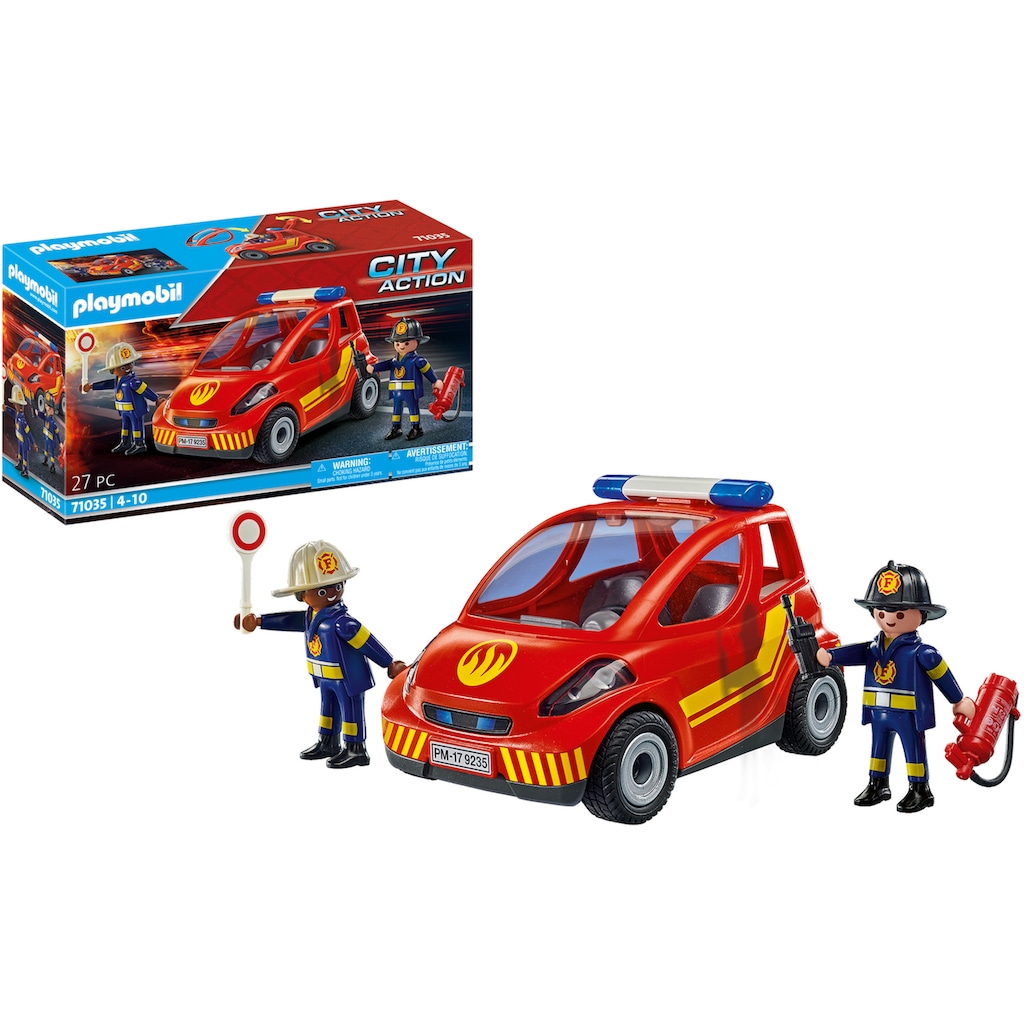 Playmobil® Konstruktions-Spielset »Feuerwehr Kleinwagen (71035), City-Action«, (27 St.), Made in Germany