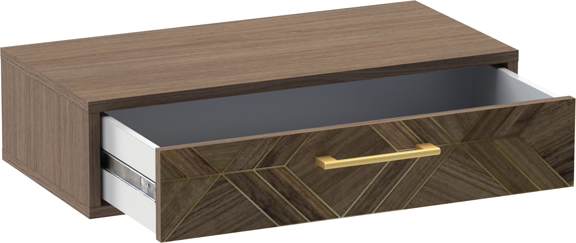 Schildmeyer Konsole »Glenn, Art-Déco Design mit eleganten Goldakzenten, Made in Germany« 1 Stk. tlg. Nussbaum Art-Déco Design mit eleganten Goldakzenten, Made in Germany
