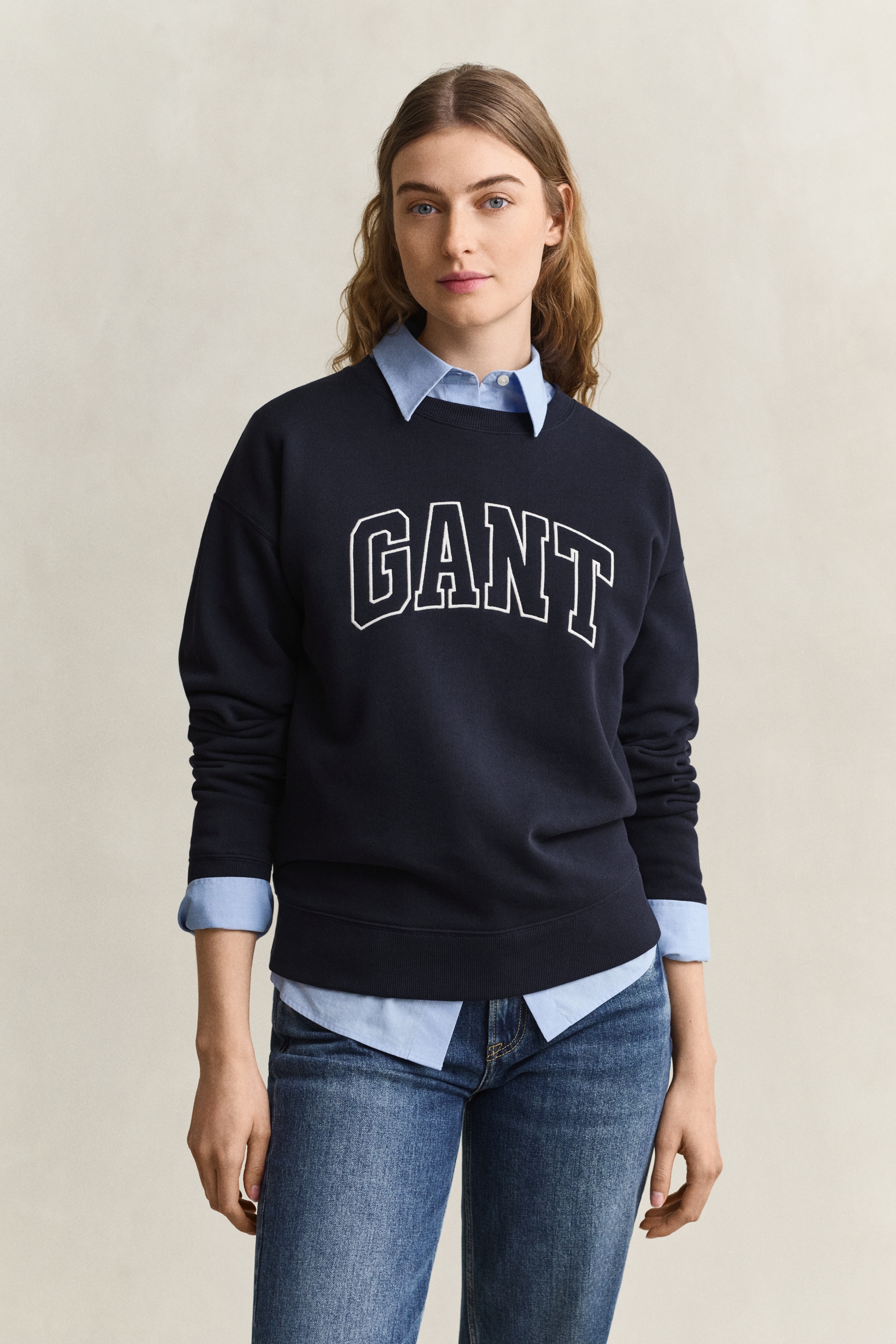 Image of Gant Sweatshirt "GRAPHIC C-NECK SWEAT", Relaxed fit mit Rundhalsausschnitt