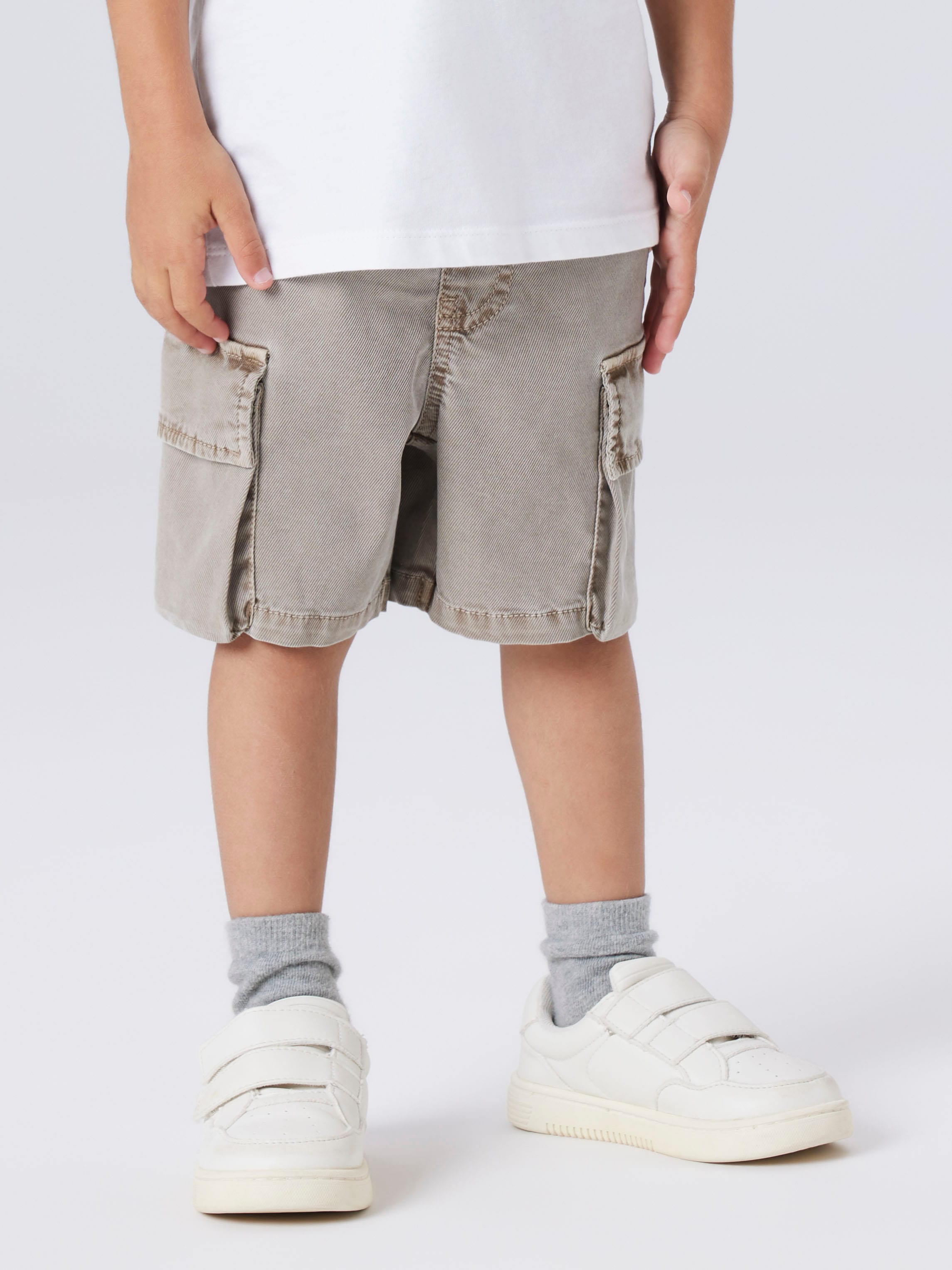 Image of Name It Shorts "NMMBEN B CARGO MK SHORTS 7805-PO NOOS" Materialmix, Stretch, Baggy Fit, Cargotaschen, leichter Used Look