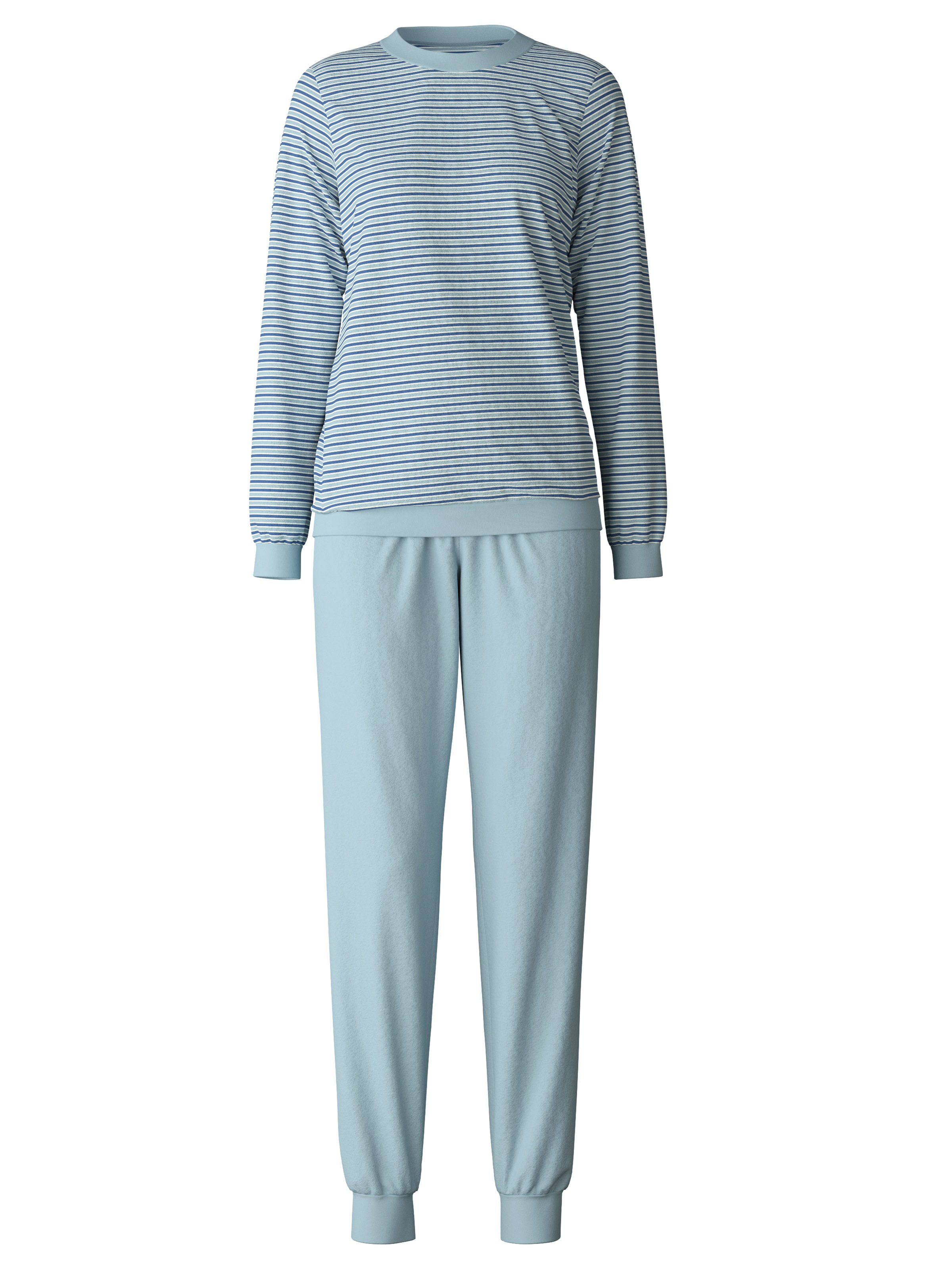 CALIDA Schlafanzug »Soft Dreams«, (2 tlg.), mit zartem Ringel-Design