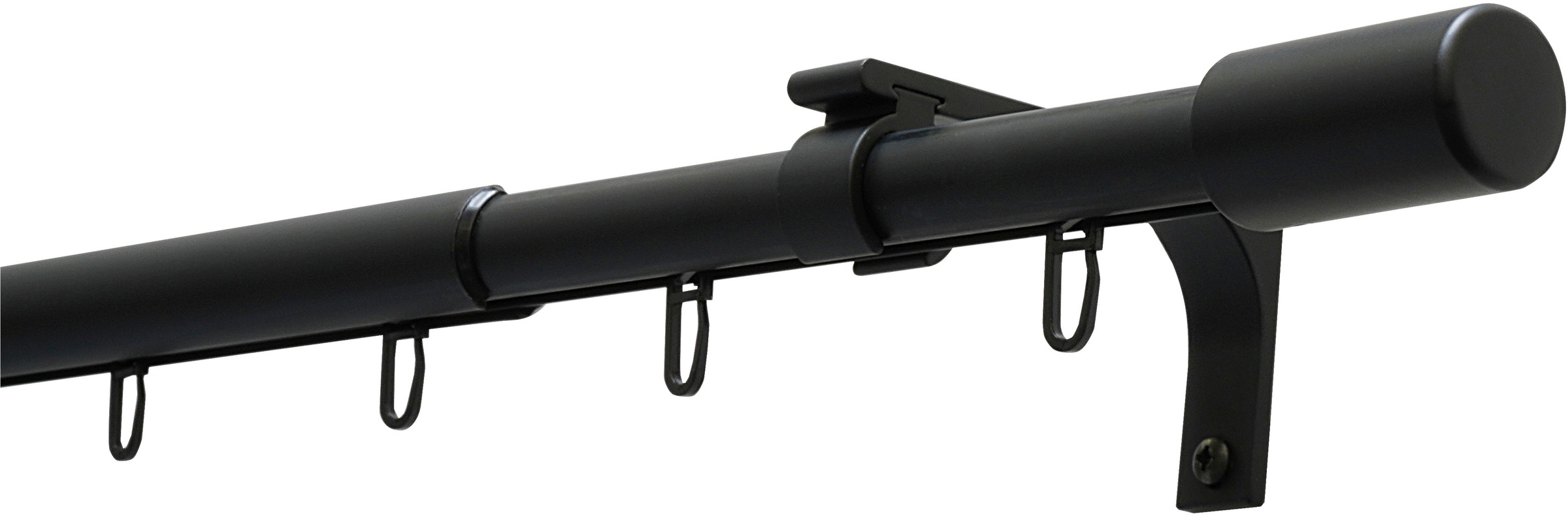 GARDINIA Gardinenstange »Gardinenstangen Set Thasos« Ø 19 mm 1 läufig-läufig mit Bohren, Schrauben, Wandmontage, Aluminium