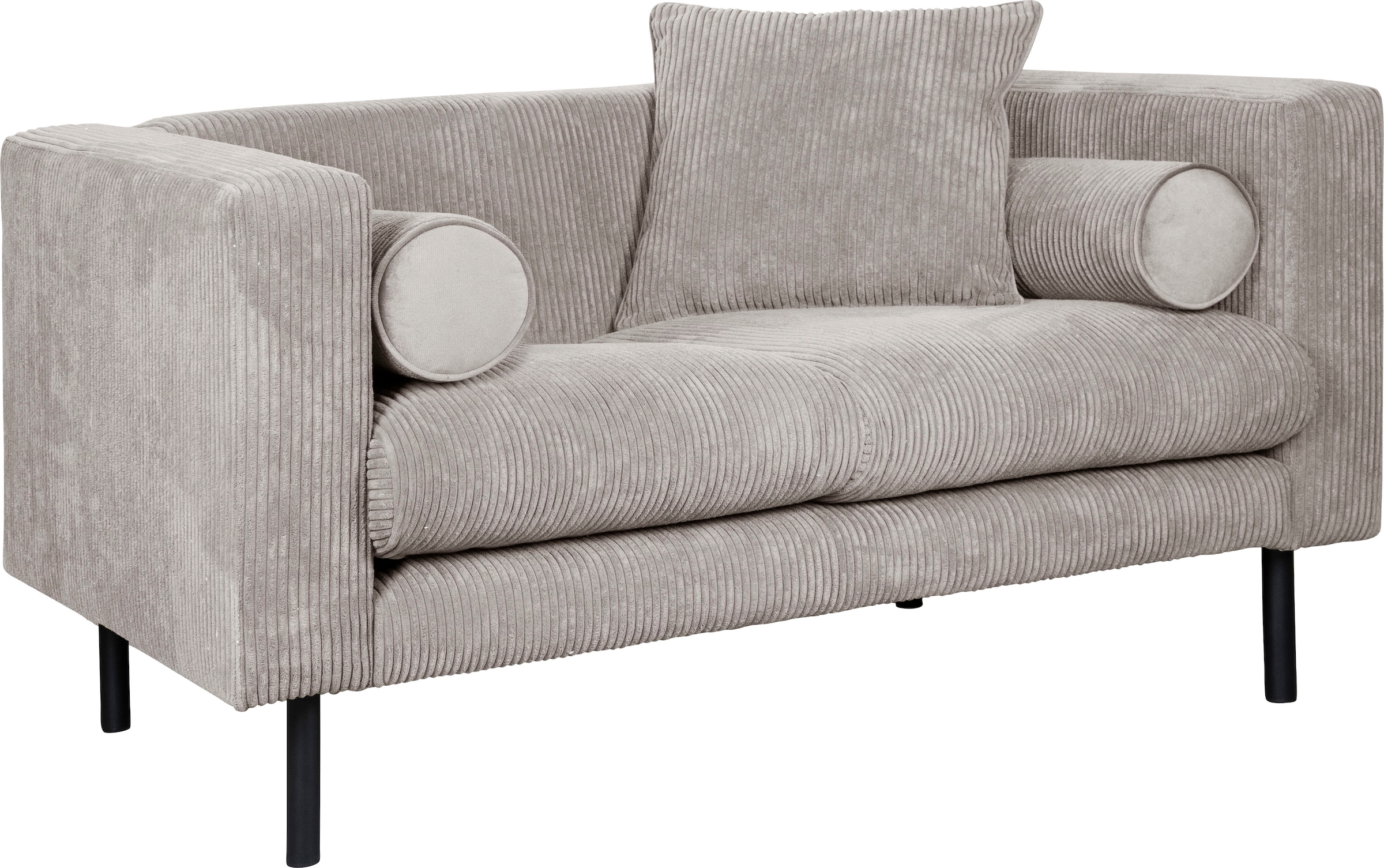 Home affaire 2-places »Lillibeth Designsofa mit Wellenunterfederung, Masse B/T/H: 155/74/83 cm« Zierkissen als Wendekissen, in Samtoptik oder Cord