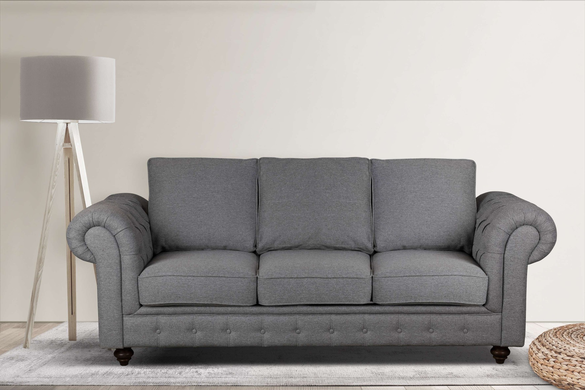 Home affaire 3-Sitzer »MENDITTE« Knopfheftung im Armlehnbereich und an Vorderkante, hohe Qualität