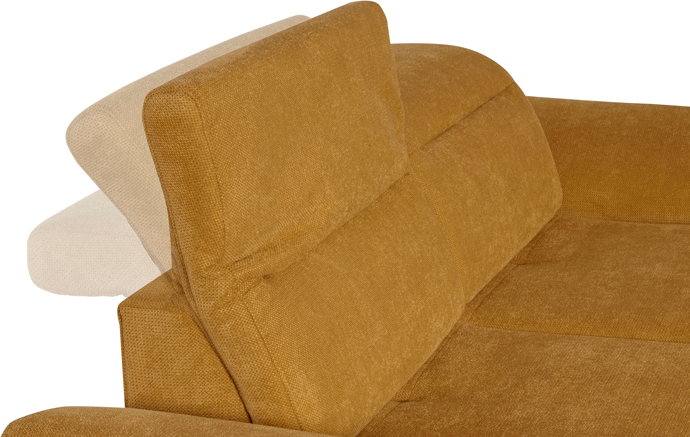 sit&more 2,5-Sitzer »Percy«, 15 cm Fusshöhe, Sitztiefenverstellung, wahlweise Kopfteilverstellung