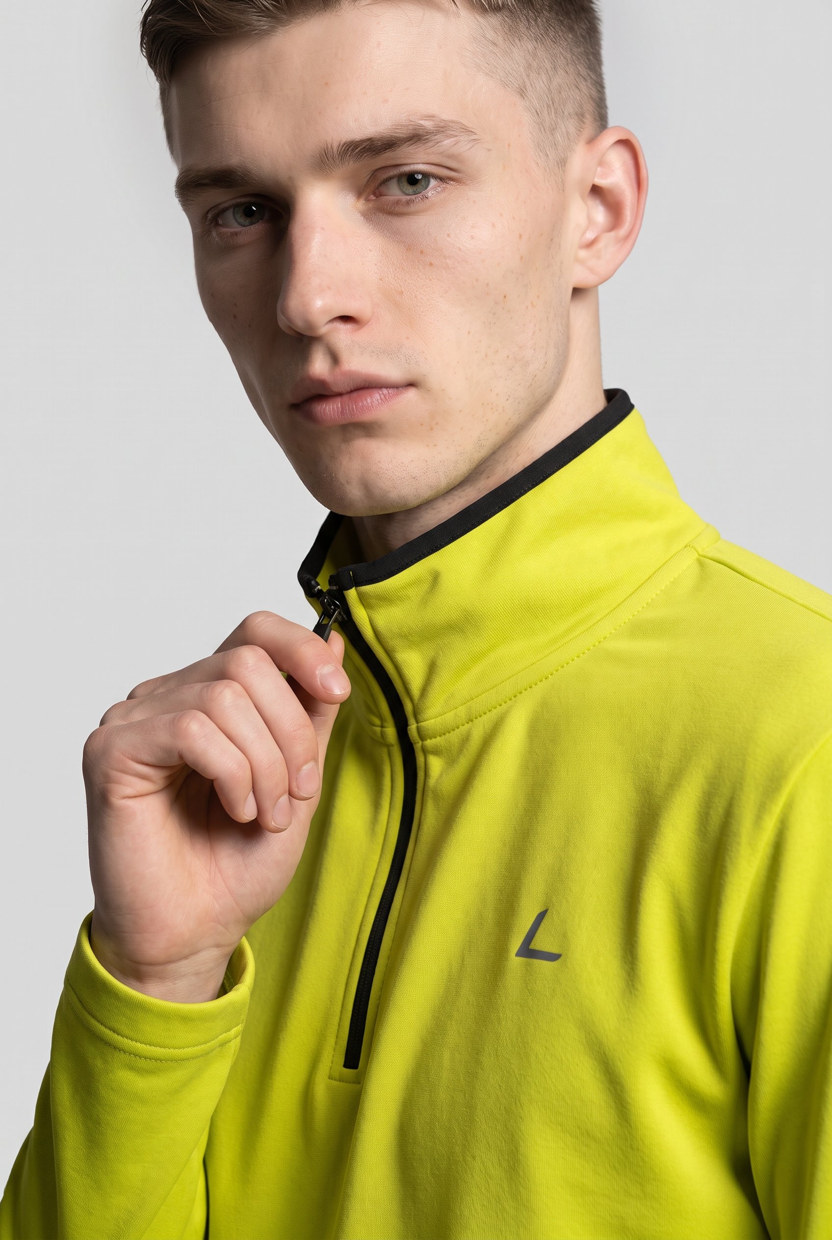Luhta Fleeceshirt »H FLEECESHIRT 1/2 ZIP KANKOLA« mit eingesetzten Ärmeln, aus Fleece- und Trikot-Materialmix