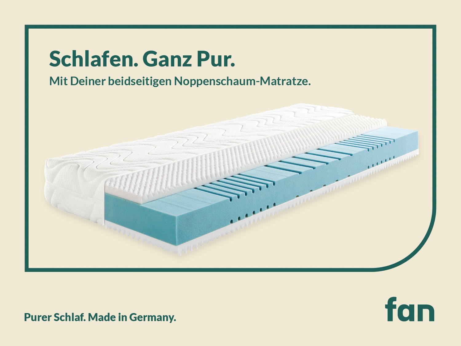 fan Kaltschaummatratze "fan 7-Zonen-Kaltschaummatratze mit Noppenschaumauflage" 23 cm hoch 1-tlg., 1 Stk. tlg. Matratze 90x200, 140x200 & weitere Größen, mit Schulterentlastungzone