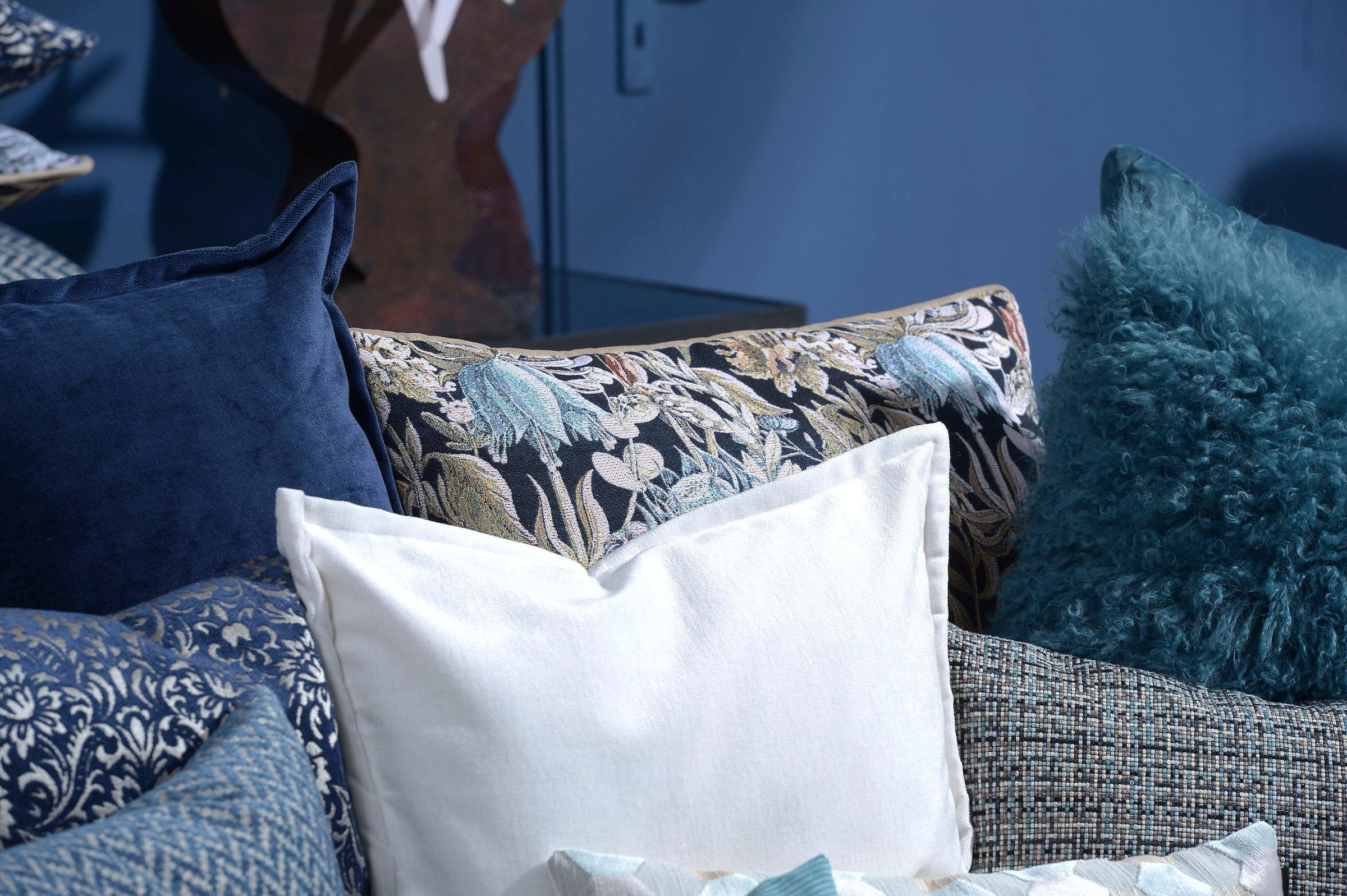 H.O.C.K. Coussin décoratif »Mosaico« mit feinem Karomuster, Kissenhülle mit Füllung, 1 Stück