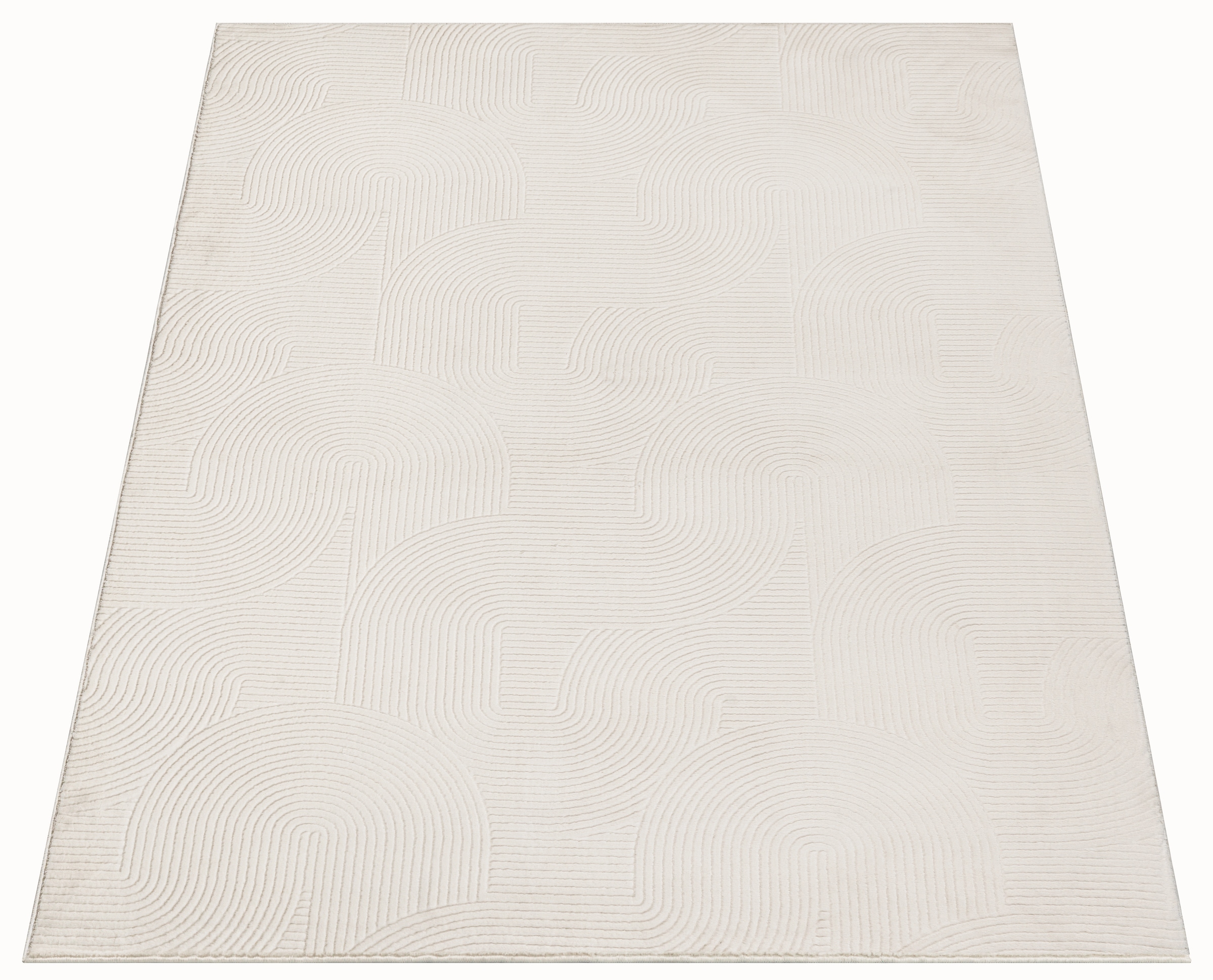 GOODproduct Tapis design »Zoelle 3D Optik/Hoch-Tief Effekt« Rectangulaire 8 mm Höhe mit Anti-Rutsch-Rücken, angenehm weich, Teppich Wohnzimmer Boho Design