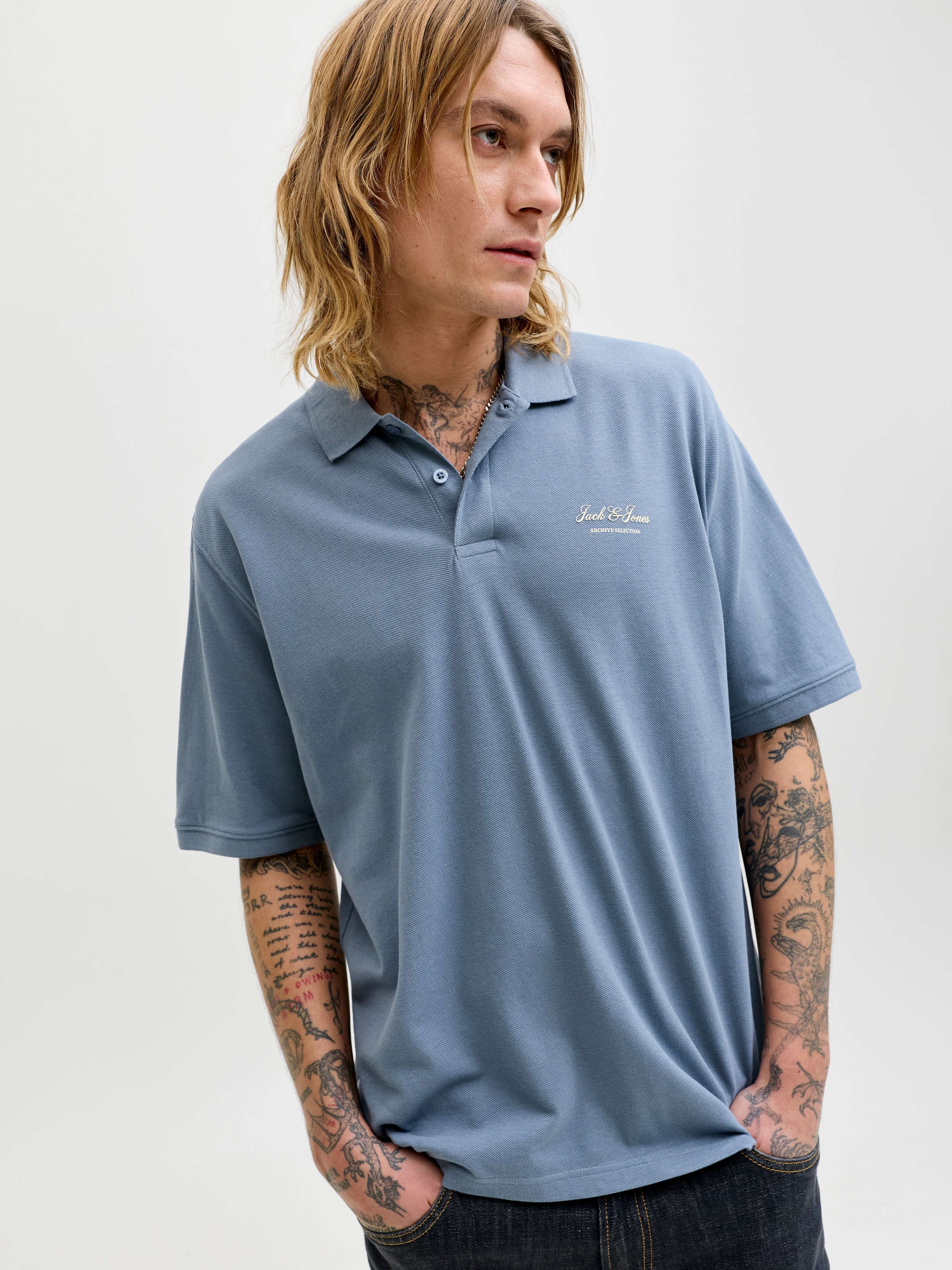 Jack & Jones Poloshirt »JJEARCHIVE GRAPHIC POLO SS LN« mit Polokragen