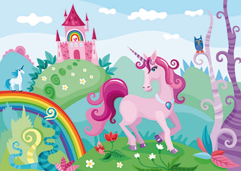 Image of Papermoon Fototapete "Kids purple Unicorn" glatt