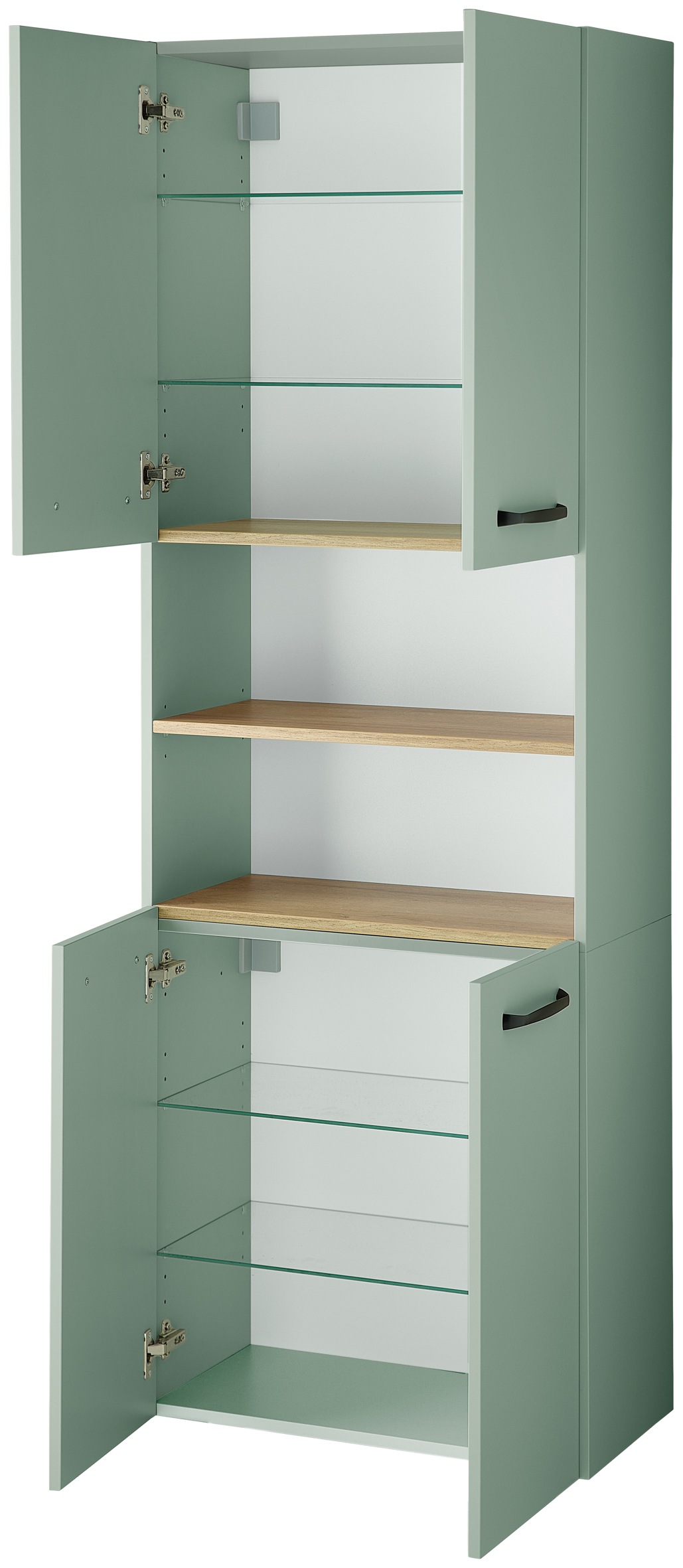 Saphir Armoire haute »Quickset 500, Badschrank 61,6 cm breit, 4 Türen« 4 étagères, 1 compartiment ouvert, armoire haute de salle de bain