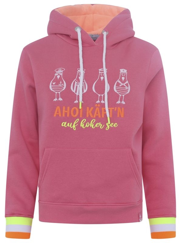 Zwillingsherz Hoodie »"Ahoi Käpt'n"«, mit maritimer Botschaft, lustigen Möwen, Kängurutaschen und Stickerei
