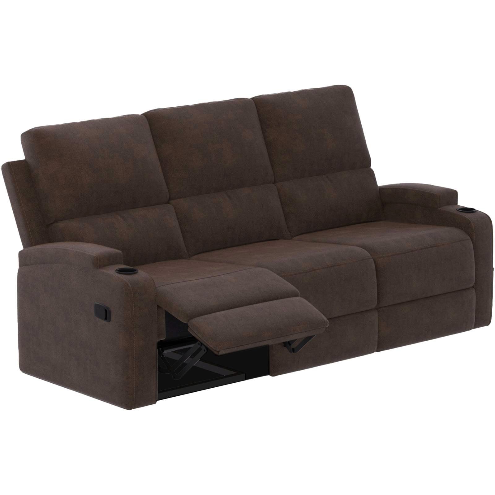 GOODproduct 3-Sitzer »NAPORI Microfaser, Multimediasofa, Kinosessel XXL« Kinosofa mit 2 x Relaxfunktion und Getränkehalter