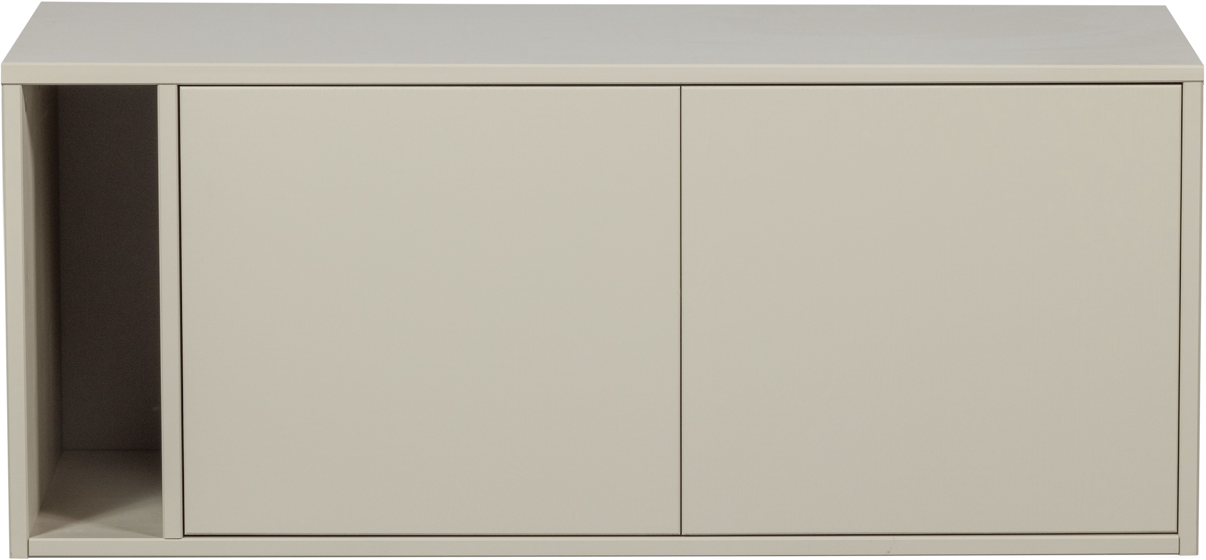 WOOOD Lowboard »Settle Down FSC®-Kiefernholz mit Druckmechanismus, H45 x B108 x T44 cm« Kabelöffnung, beidseitig montierbar, Schutzlackiert, Pfleigleicht