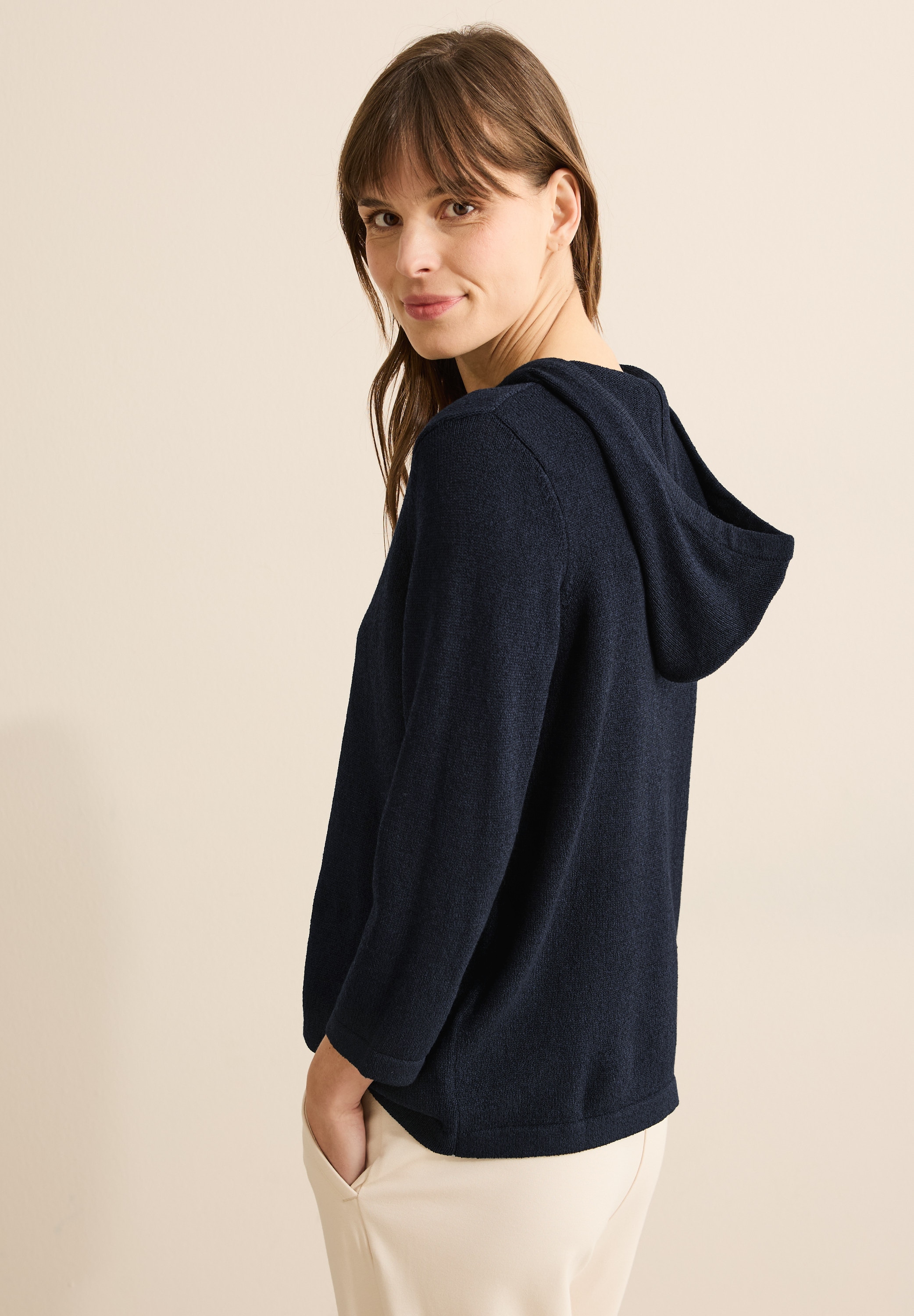 Cecil Strickpullover, mit Kapuze und Tunnelzug