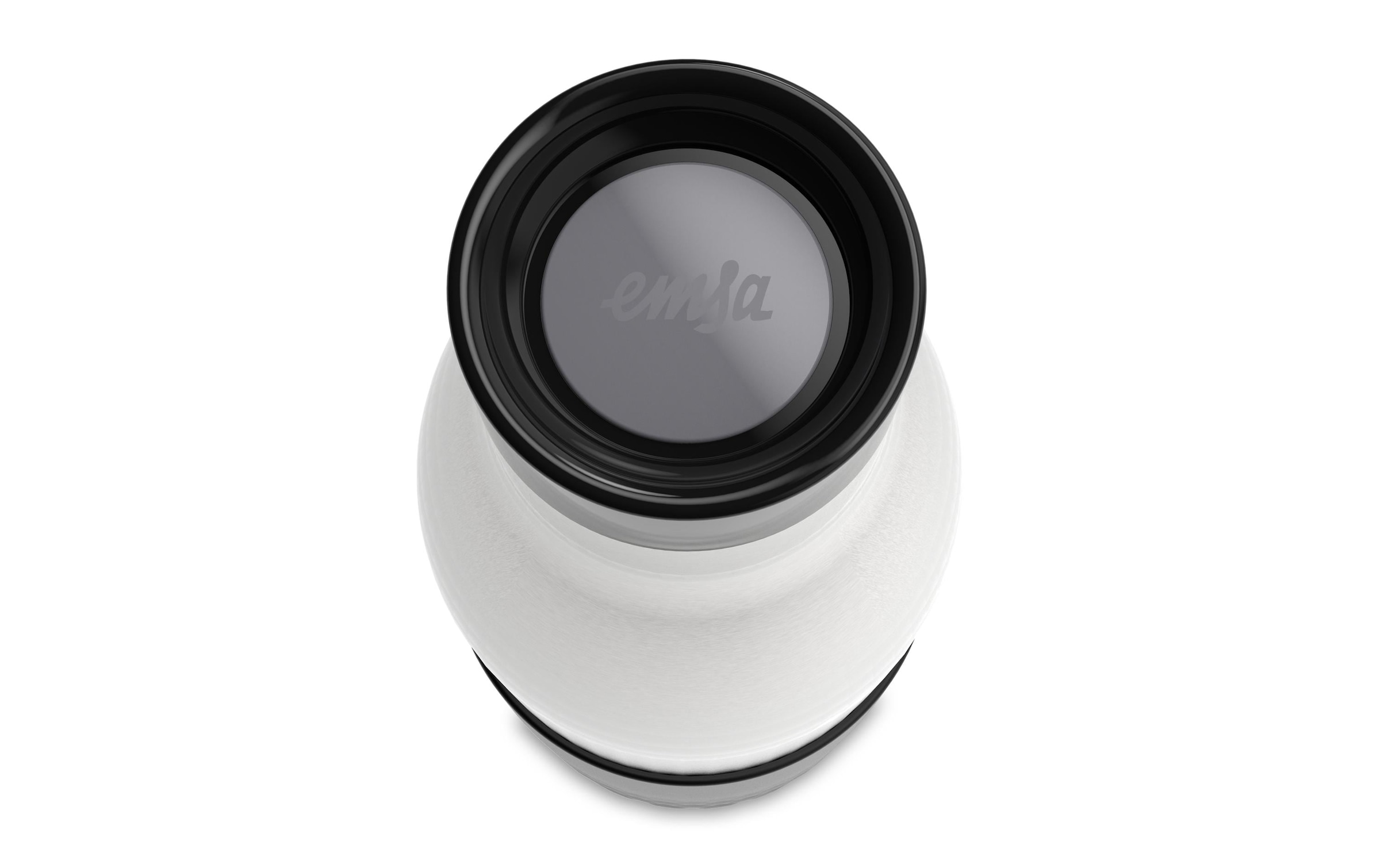 Emsa Gourde »Bludrop Sleeve« acier inoxydable/silicone, Quick-Press, 12h chaud/24h froid